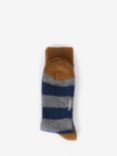 Barbour Houghton Stripe Socks, Asphalt/Navy