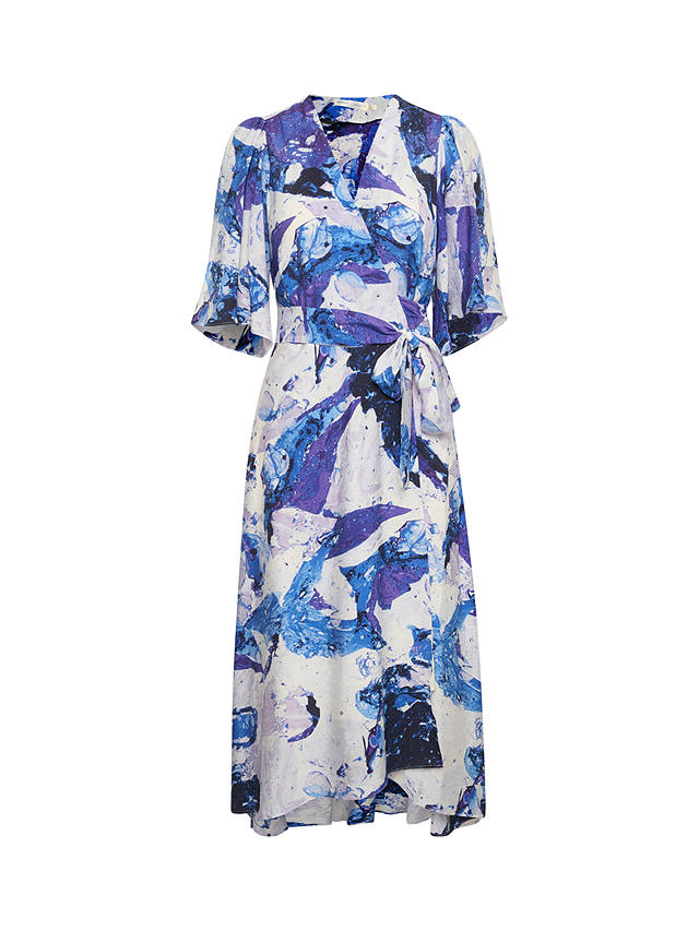 InWear Elita Belted Maxi Wrap Dress, Purple/Multi