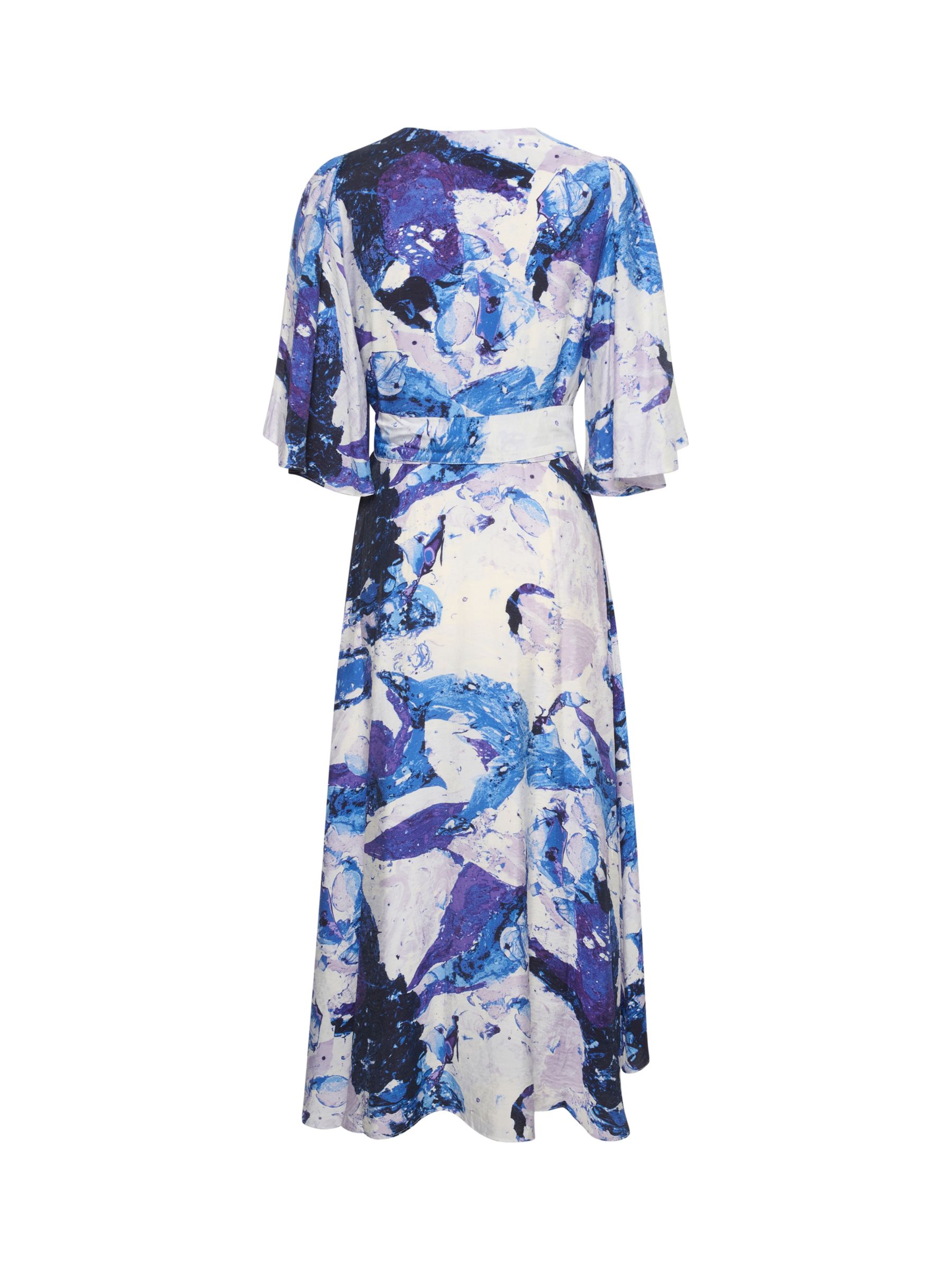 InWear Elita Belted Maxi Wrap Dress, Purple/Multi, 8