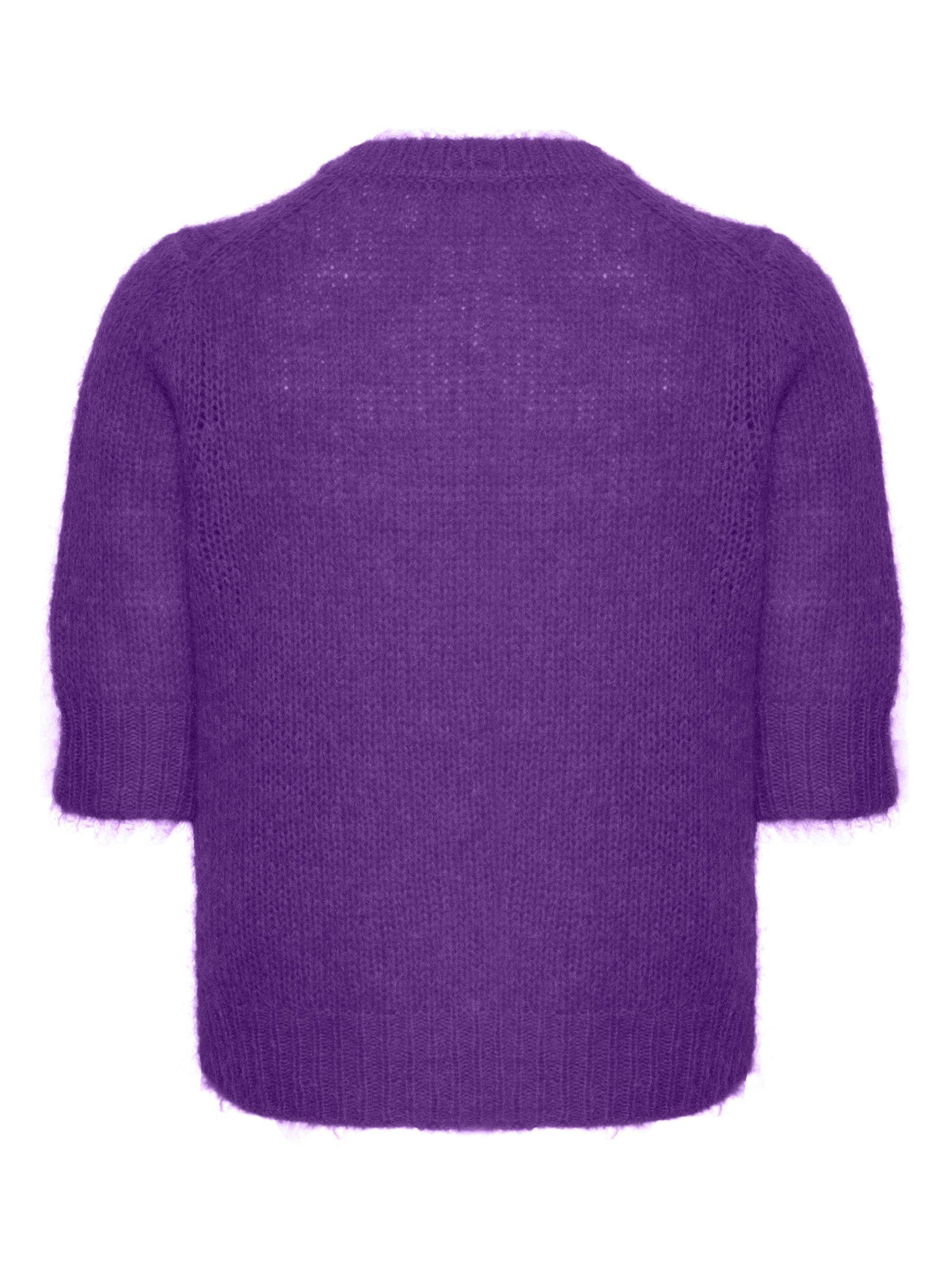 InWear Iole Short Sleeve Knitted Top, Purple Rain, XS