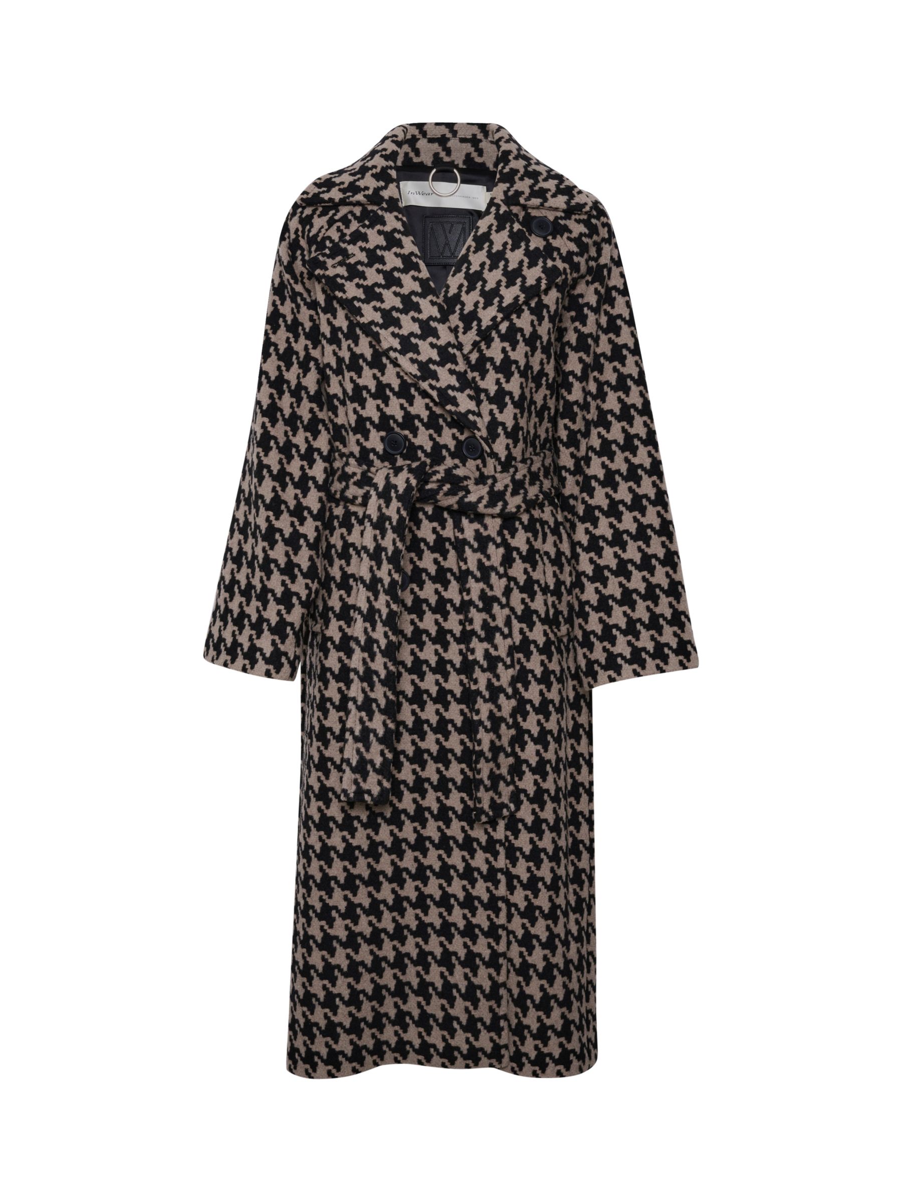 InWear Ianna Relaxed Fit Houndstooth Trench Coat, Beige/Black at John ...