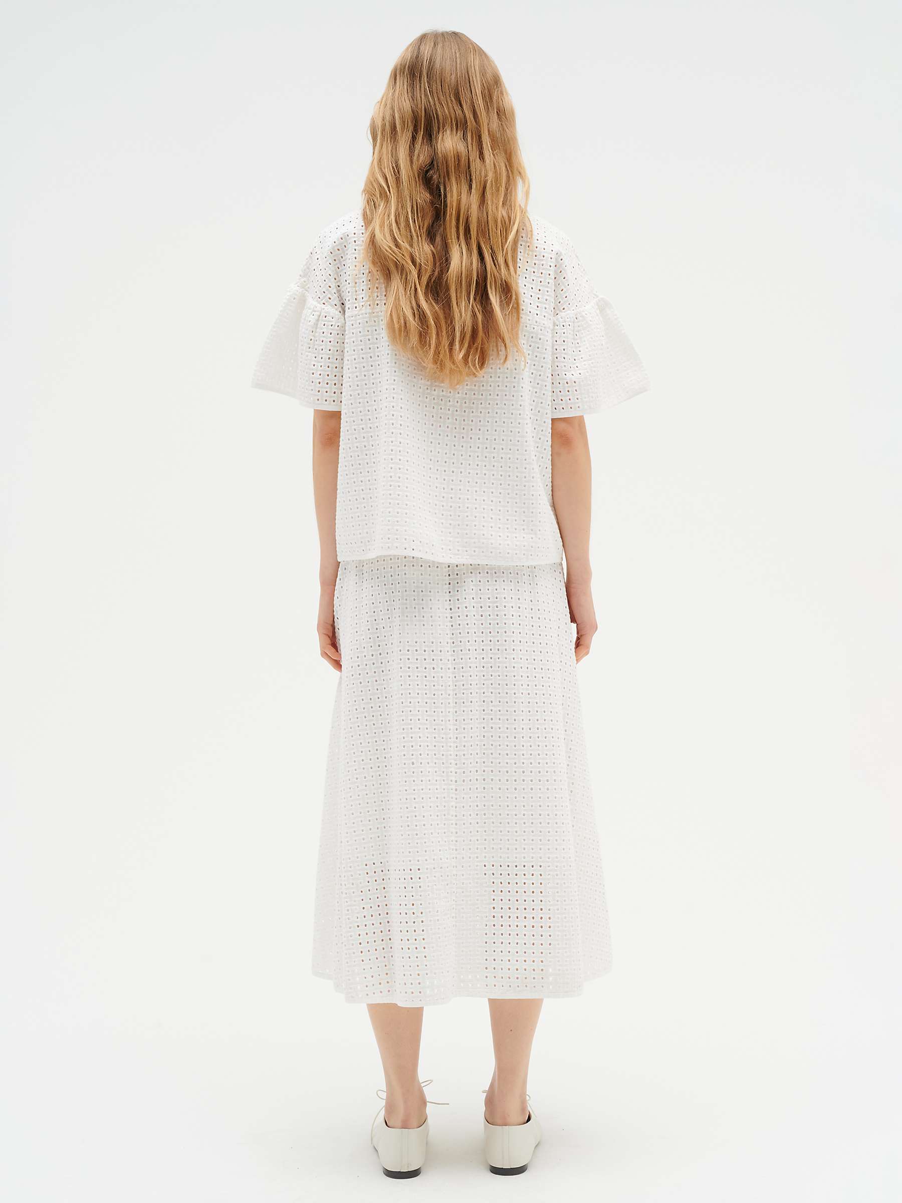 Buy InWear Eirena Broderie Anglaise Blouse, Whisper White Online at johnlewis.com