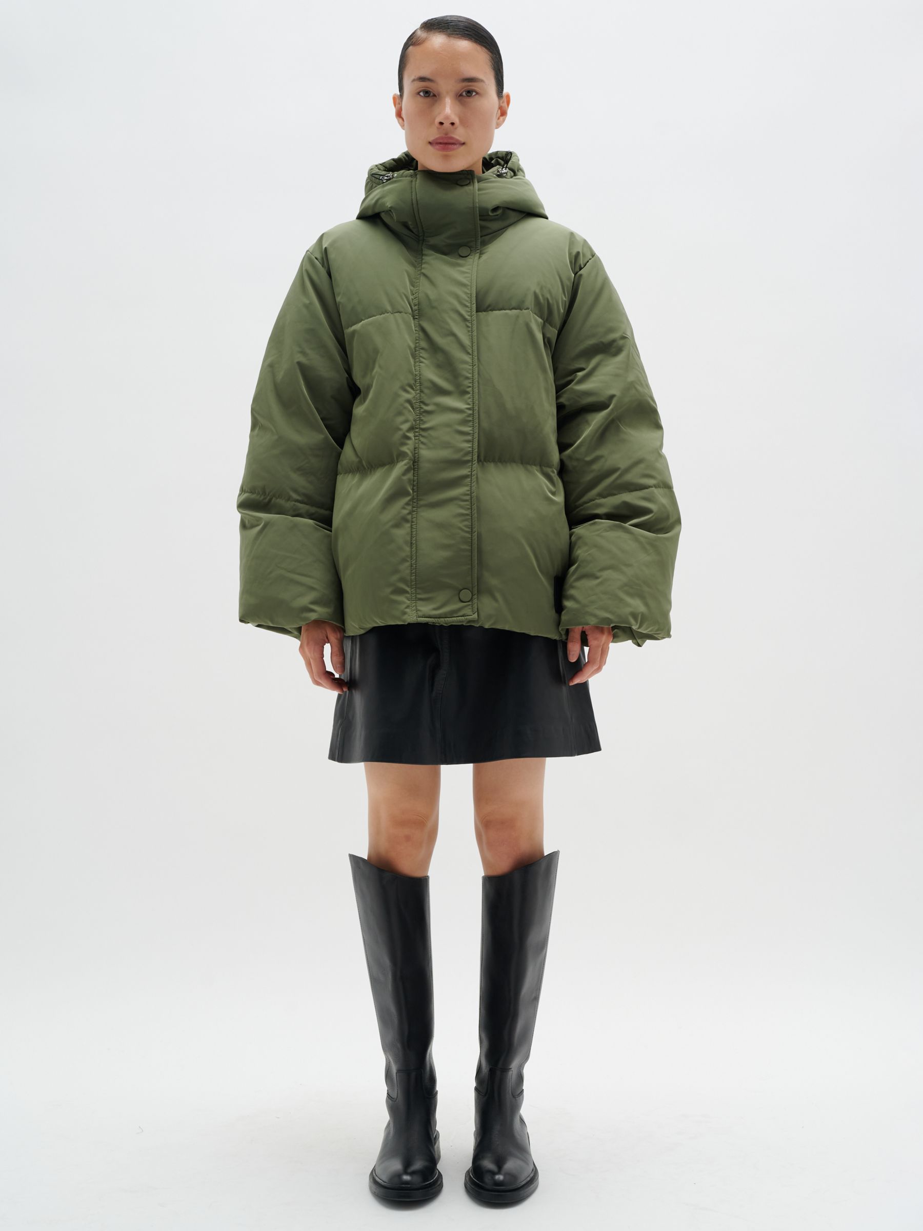 InWear Phyllys Puffer Coat, Beetle Green