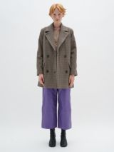 Oatmeal Relaxed Cropped Wool Coat, WHISTLES