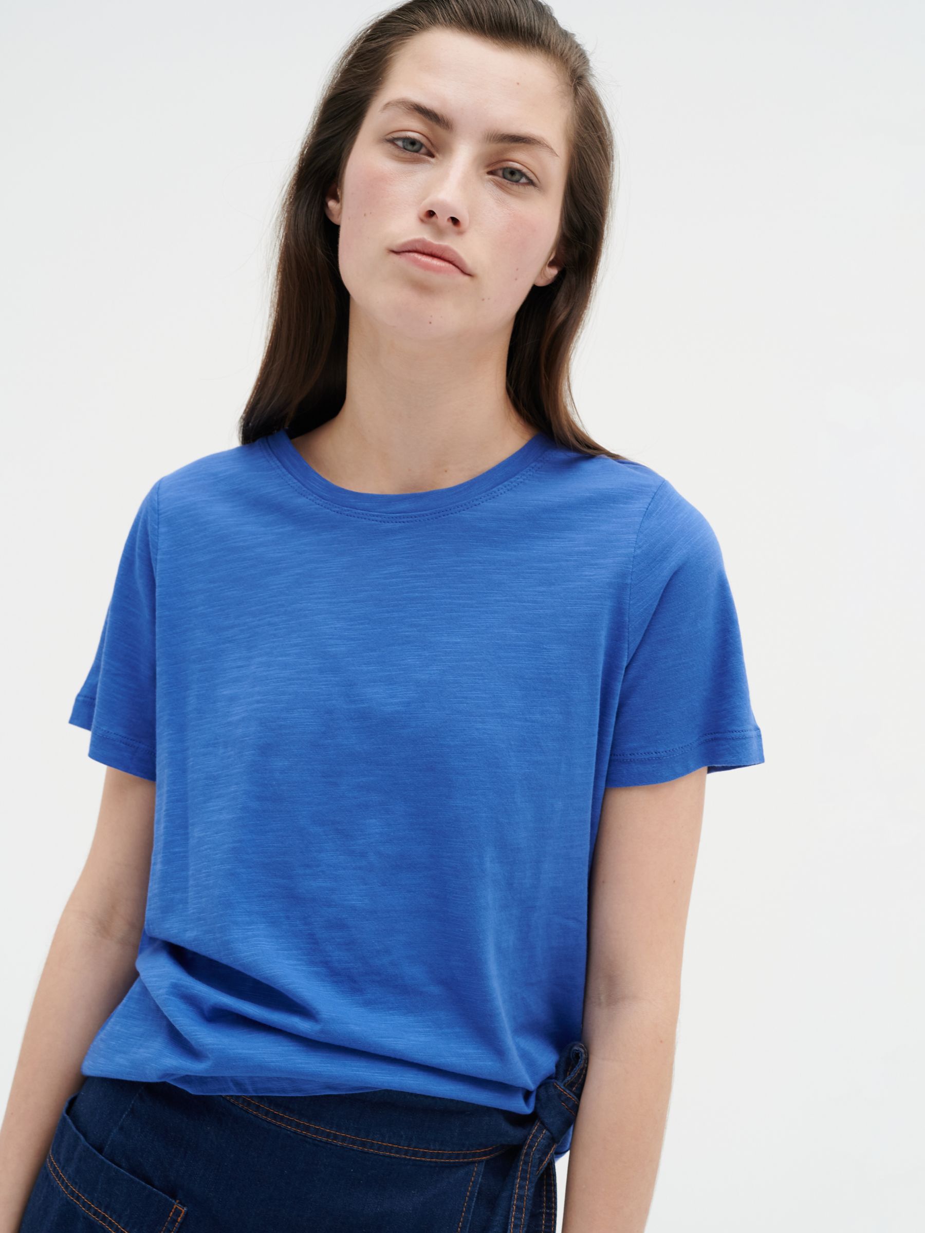InWear Alma Plain T-Shirt, Sea Blue at John Lewis & Partners