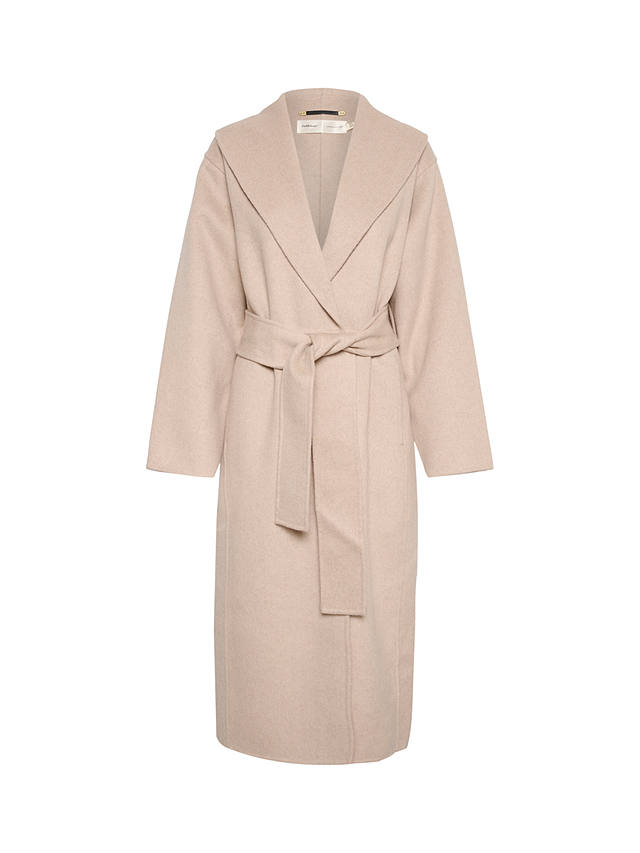 InWear Milla Shawl Collar Longline Coat, Cream