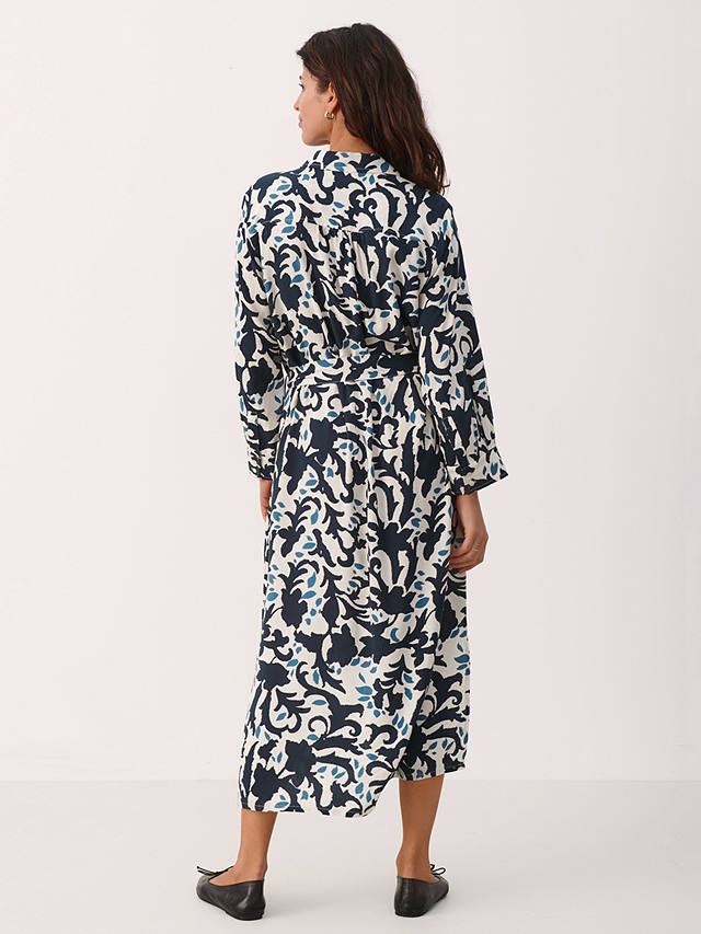 Part Two Binti Swirl Print Dress, Midnight Navy