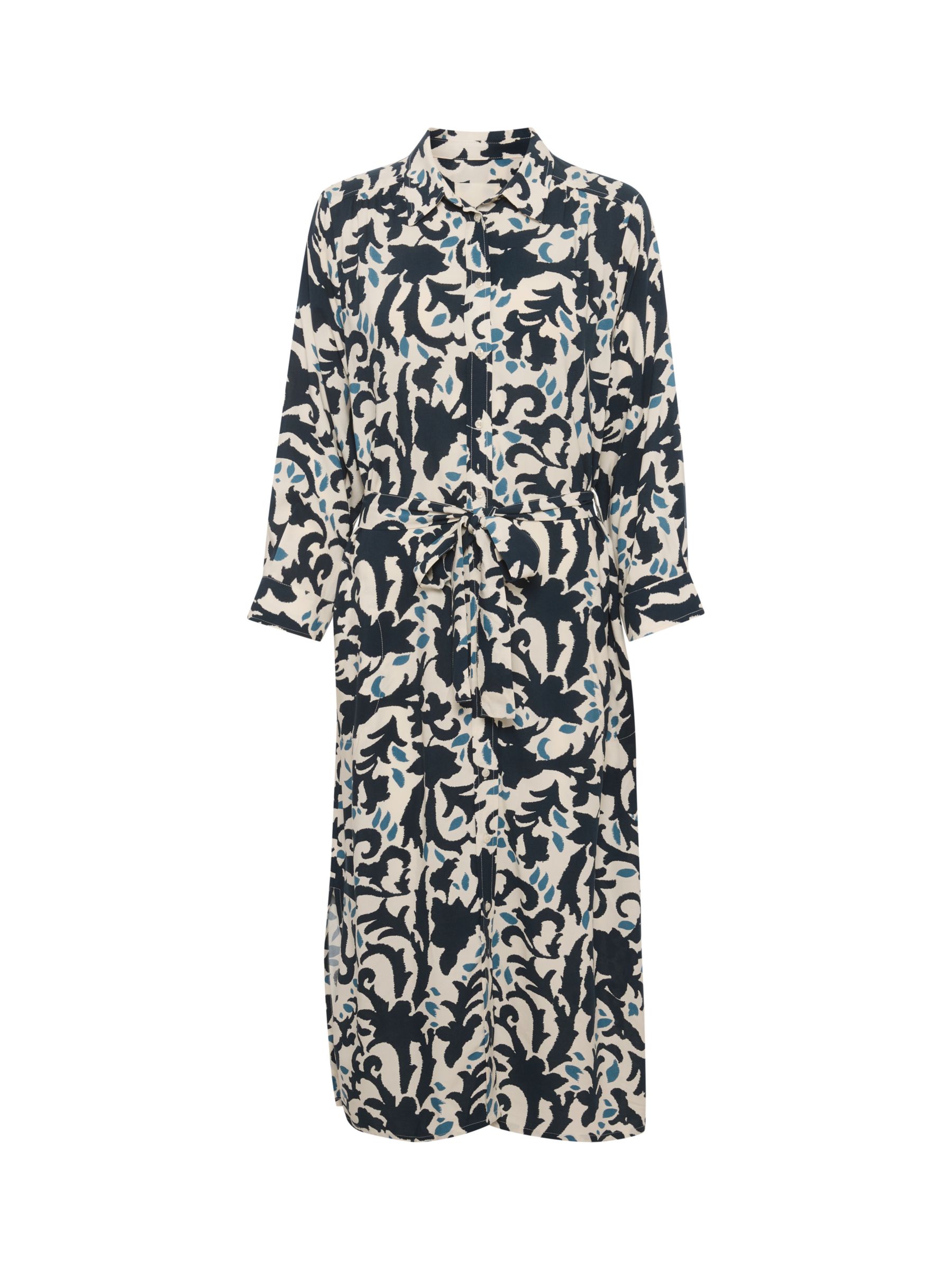 Part Two Binti Swirl Print Dress, Midnight Navy at John Lewis & Partners