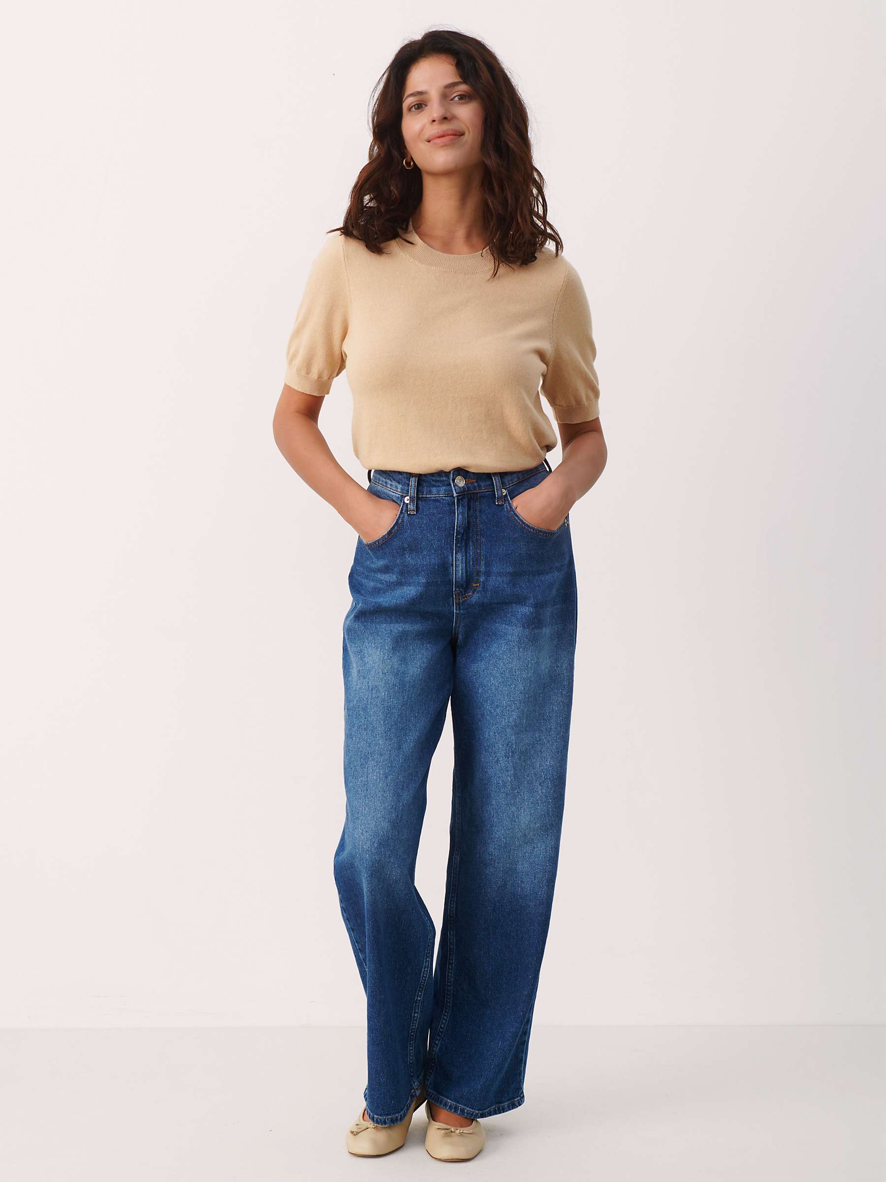 Buy Part Two Simona Wide Leg Jeans, Dark Vintage Denim Online at johnlewis.com