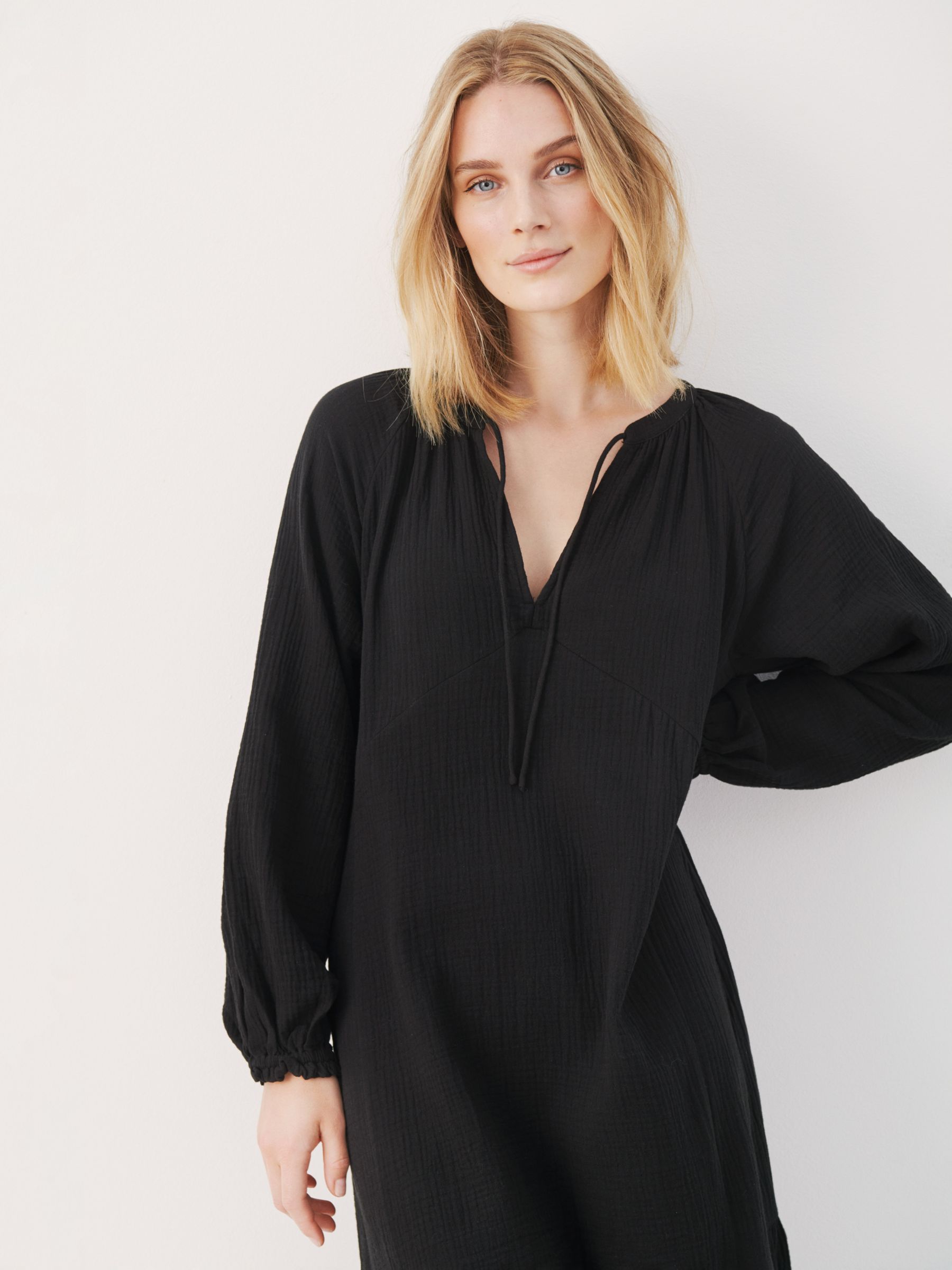 Part Two Oanna Long Sleeve Maxi Dress, Black at John Lewis & Partners