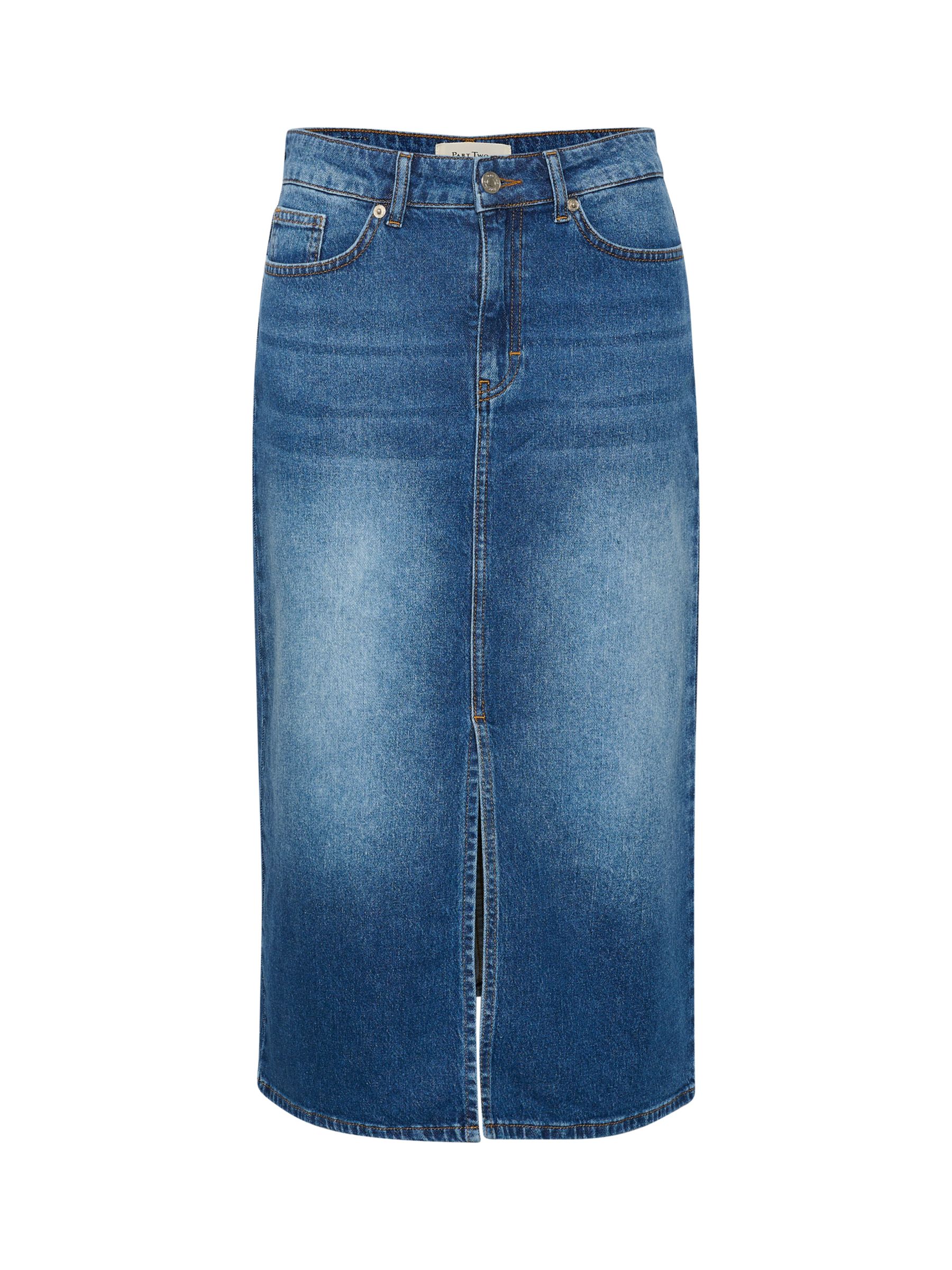 Part Two Dilin Midi Denim Skirt, Vintage Denim at John Lewis & Partners