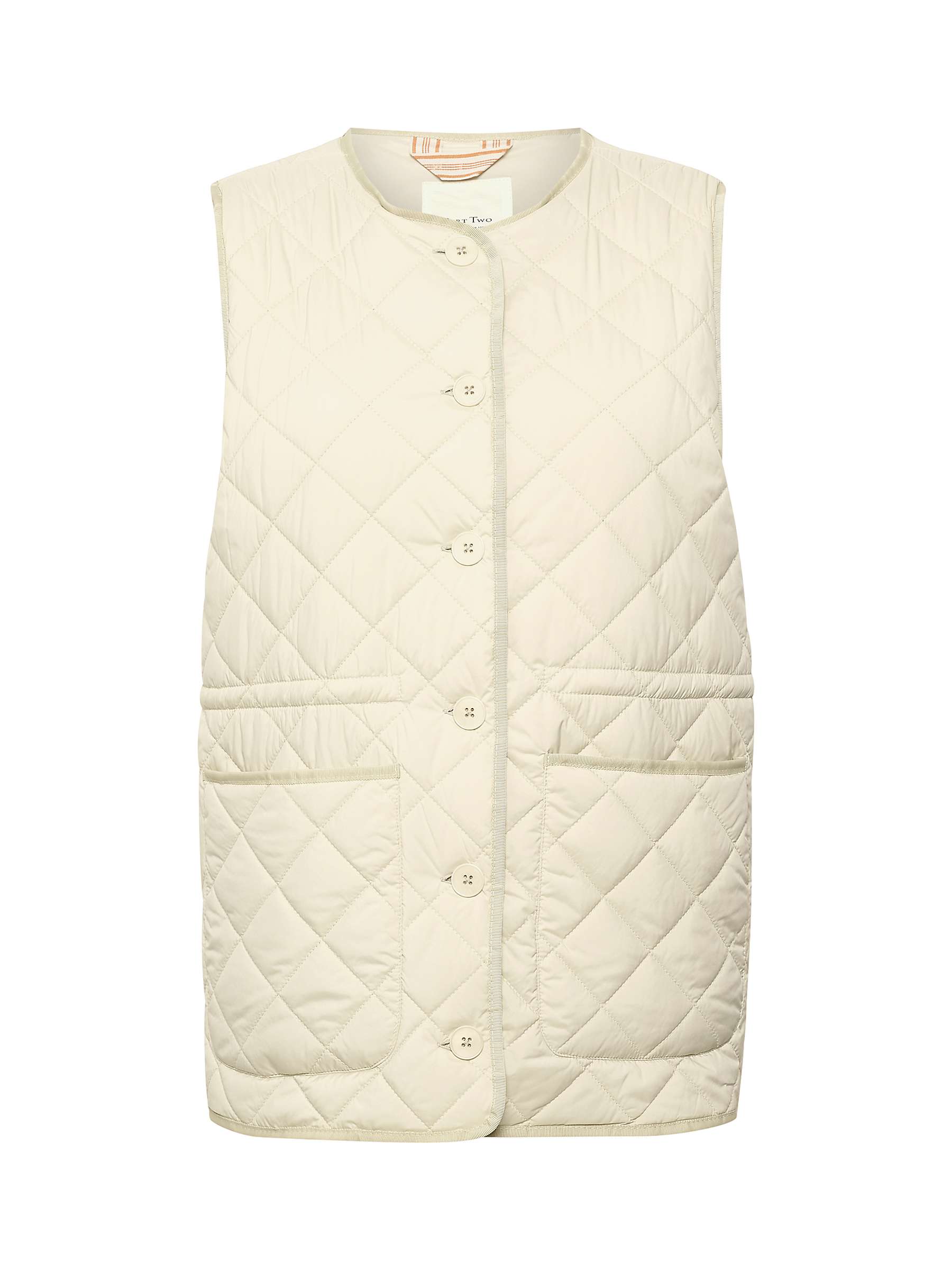 Buy Part Two Caris Quilted Gilet, Castle Wall Online at johnlewis.com