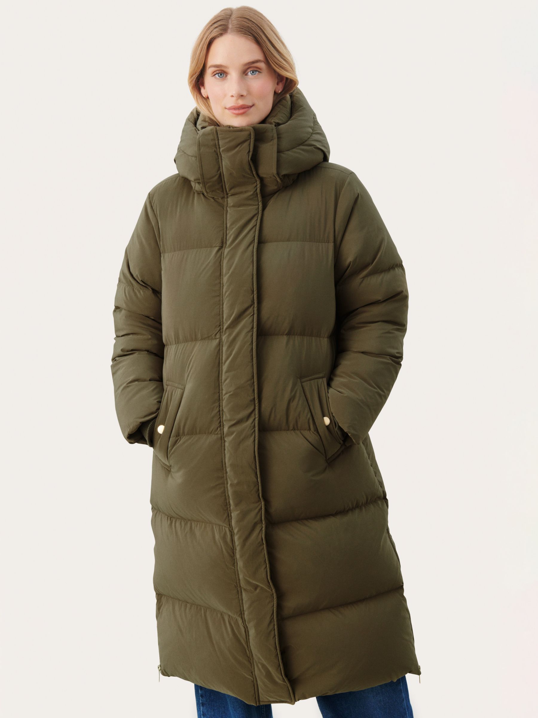 Part Two Storma Longline Puffer Coat, Capers at John Lewis & Partners