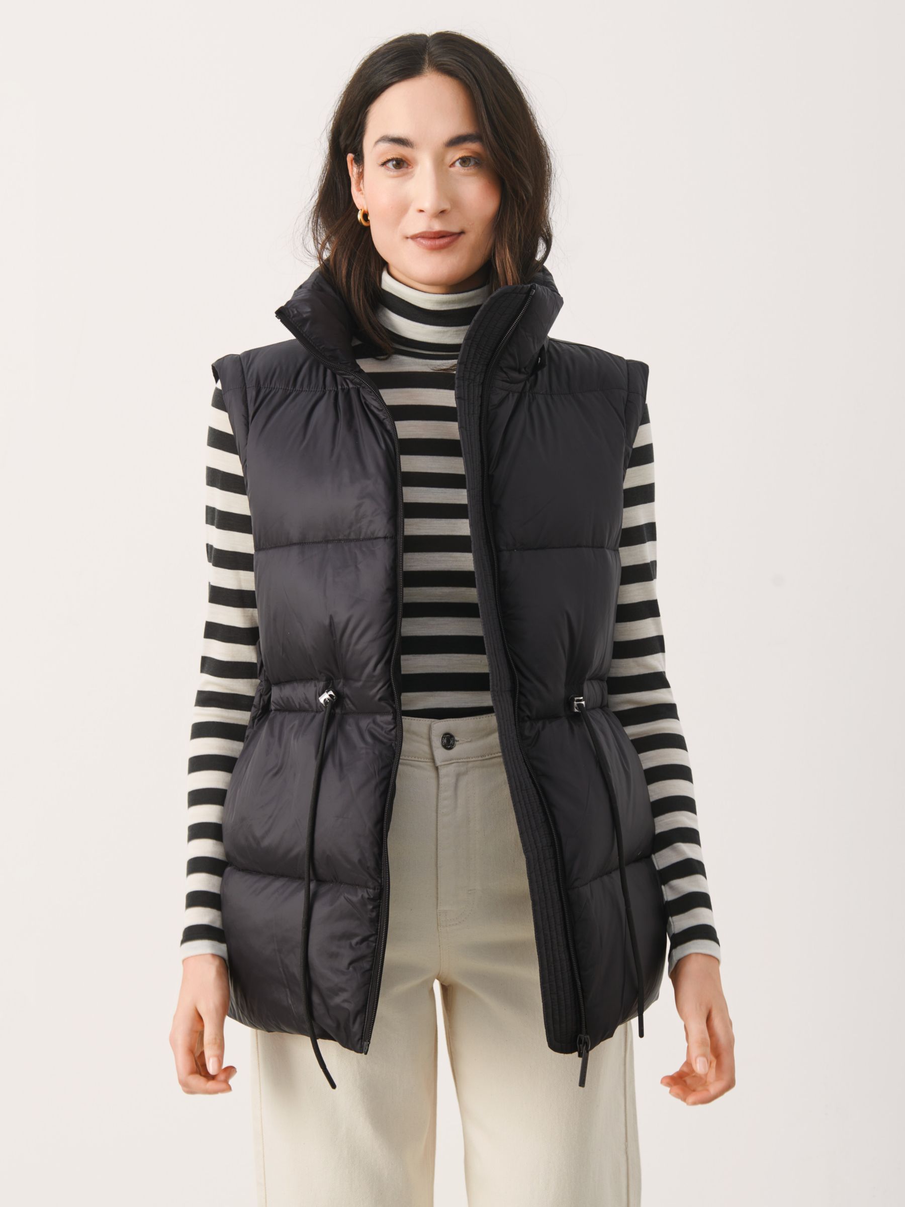 Part Two Cameline Puffer Coat, Black at John Lewis & Partners