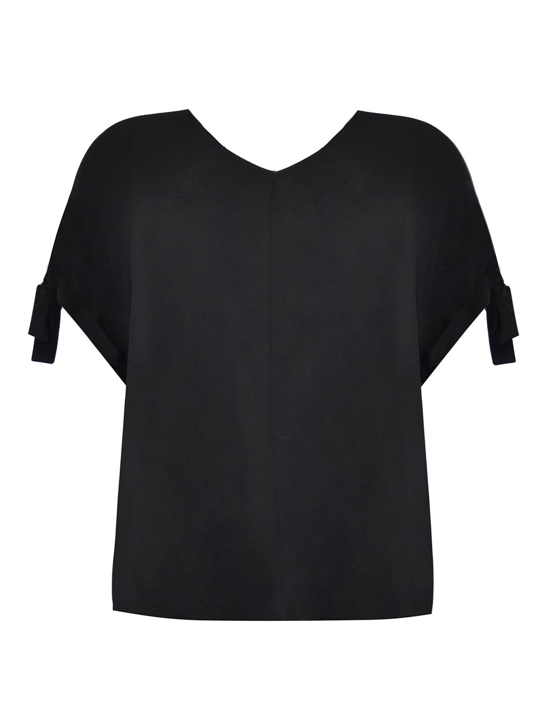 Live Unlimited Curve Tie Sleeve Top, Black at John Lewis & Partners