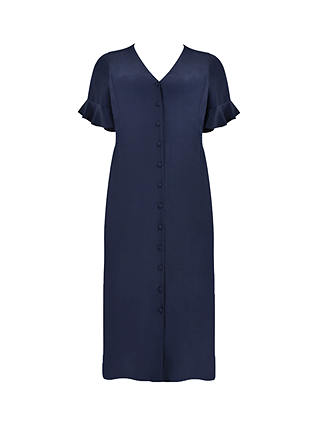 Live Unlimited Curve Shirred Waist Midi Dress, Blue