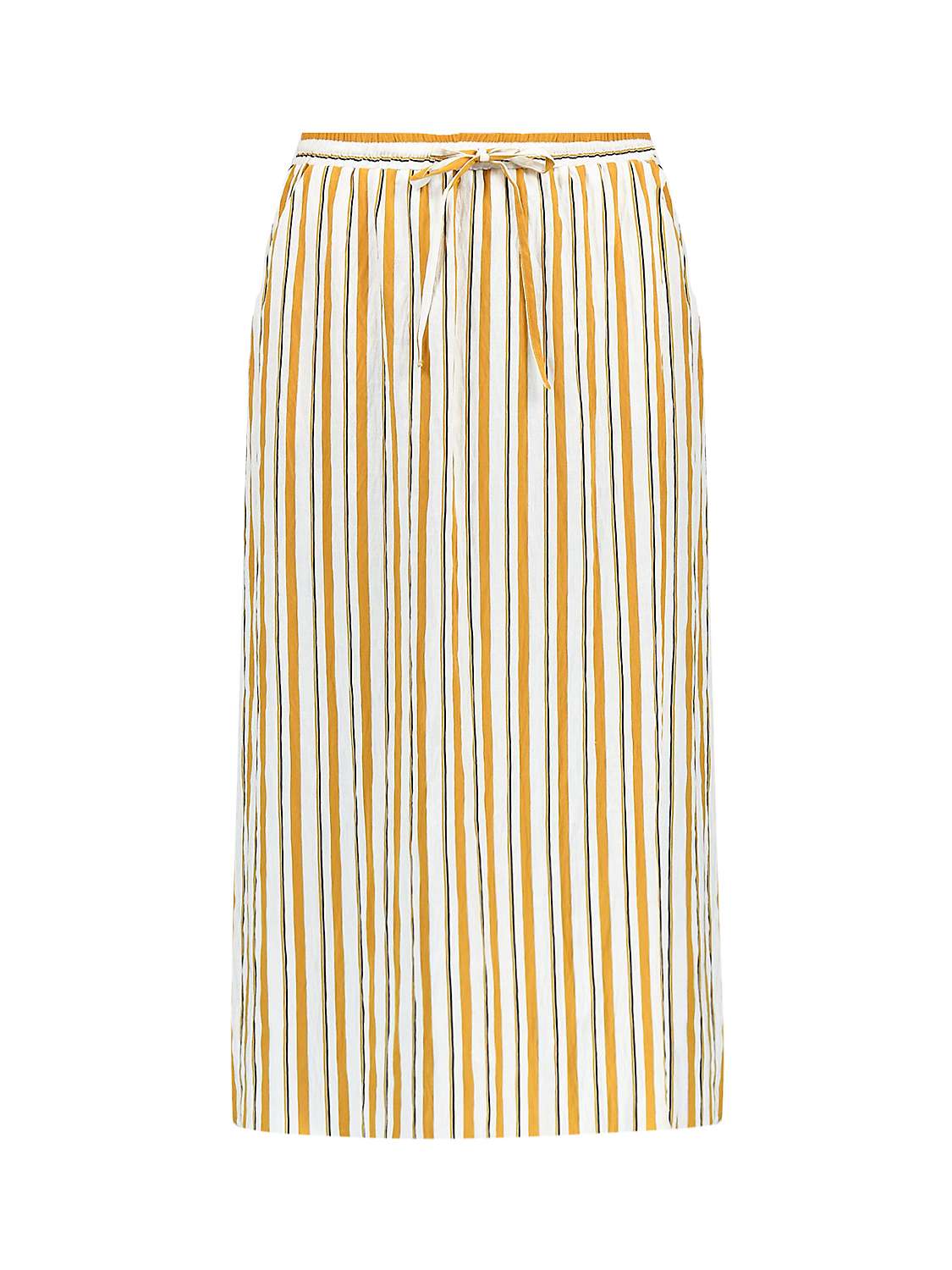Live Unlimited Curve Linen Blend Stripe Maxi Skirt, Ivory/Multi at John ...