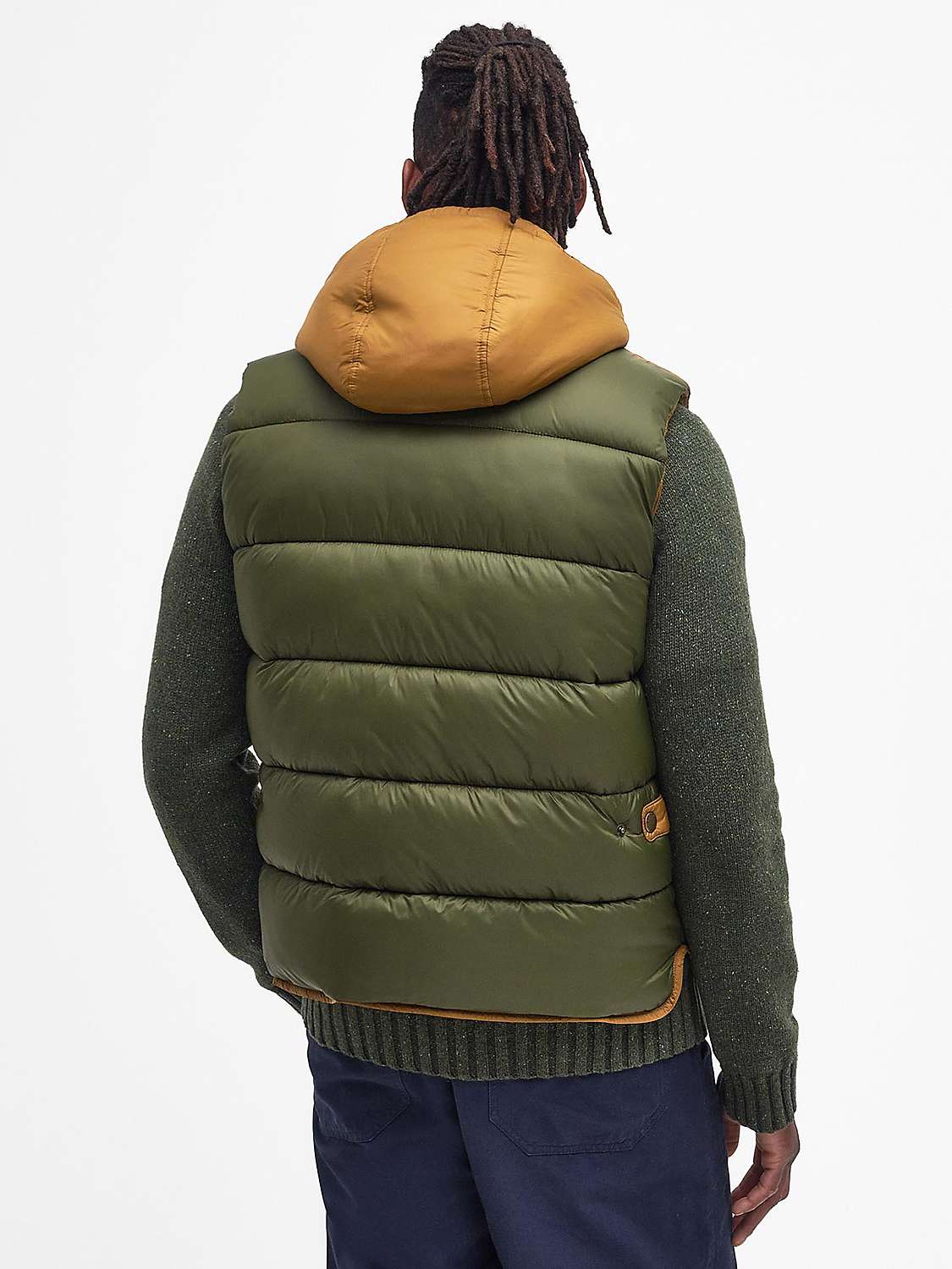 Buy Barbour Tomorrow's Archive Quinn Gilet, Olive/Multi Online at johnlewis.com