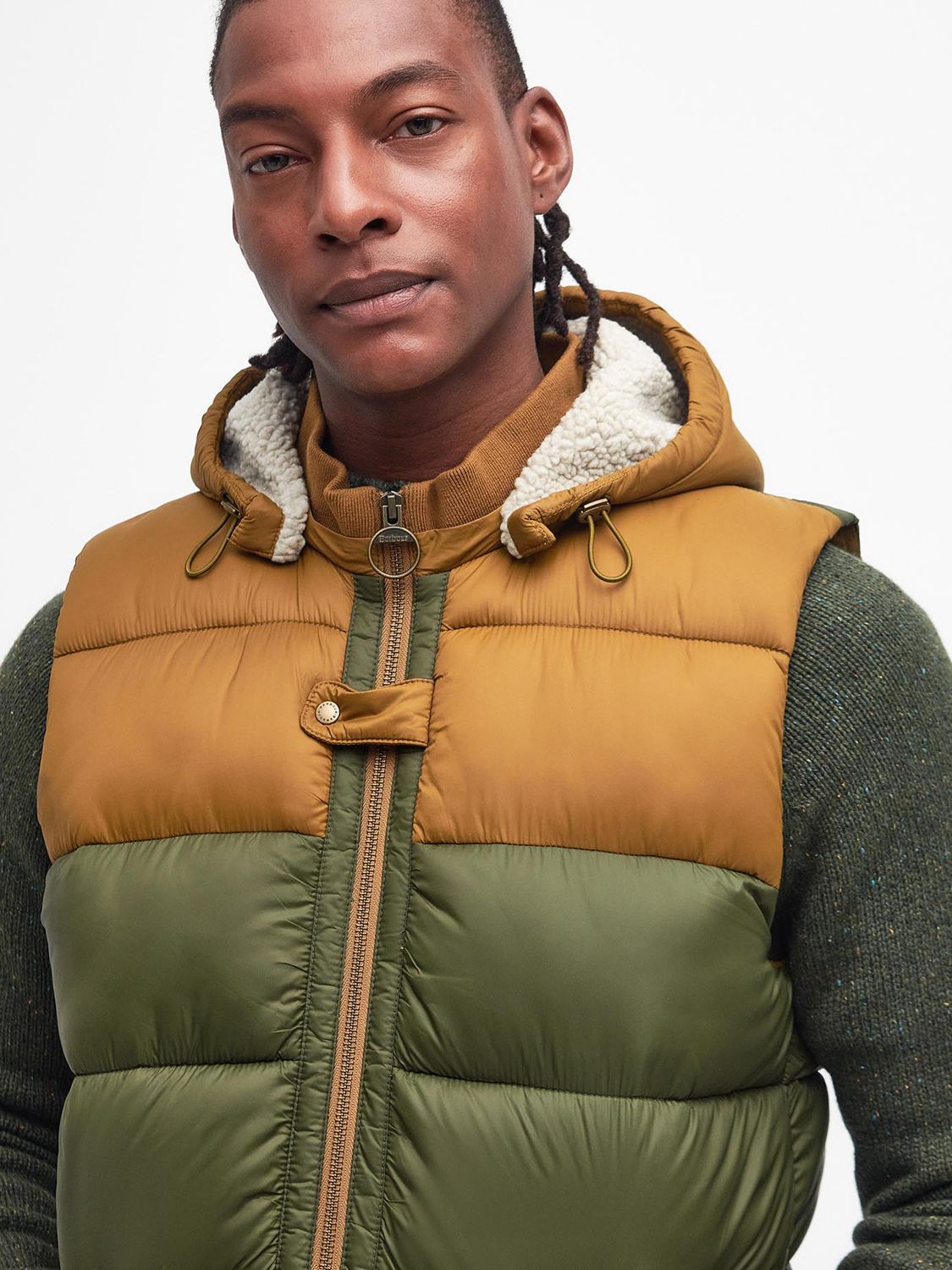 Buy Barbour Tomorrow's Archive Quinn Gilet, Olive/Multi Online at johnlewis.com