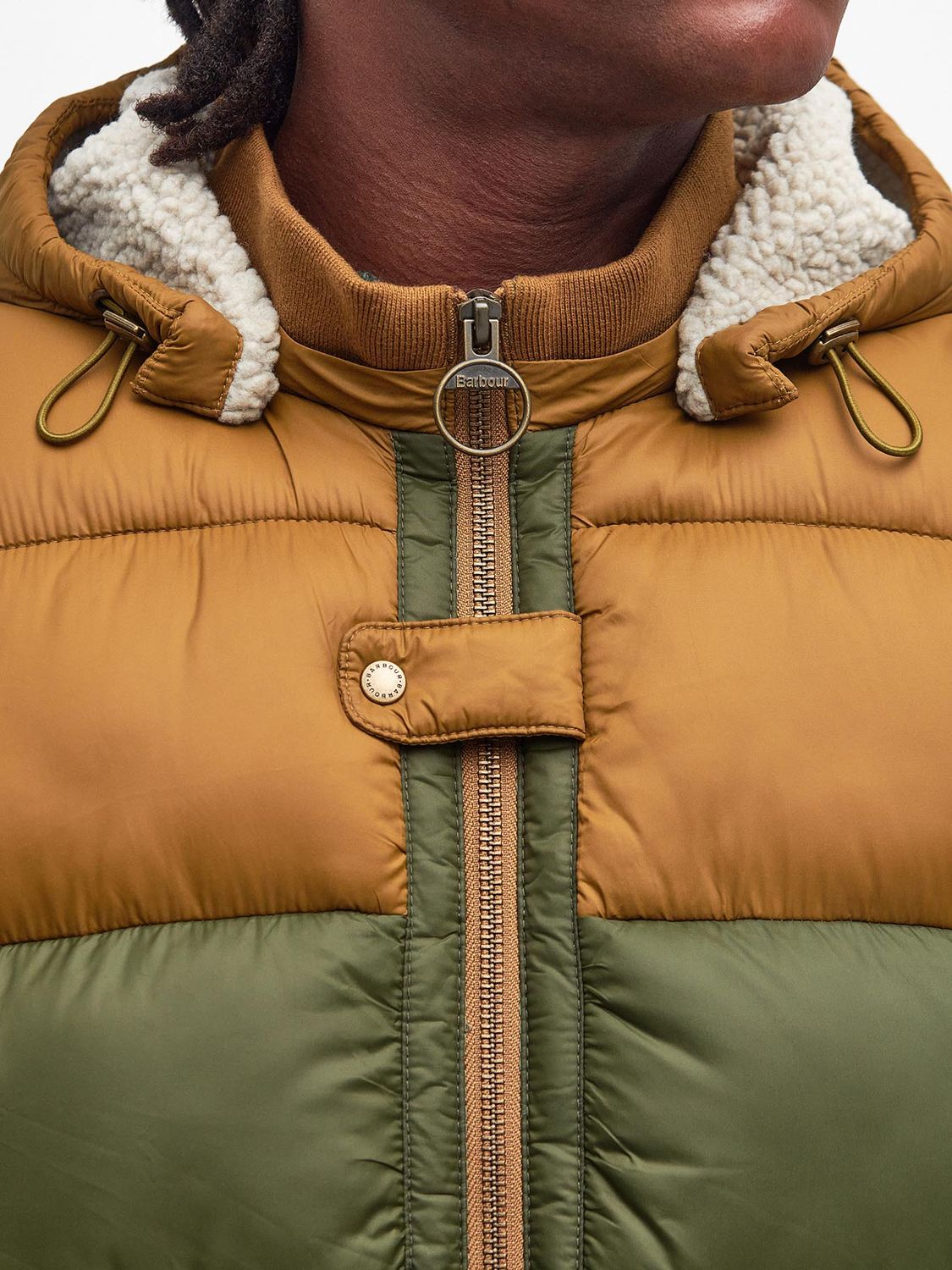 Buy Barbour Tomorrow's Archive Quinn Gilet, Olive/Multi Online at johnlewis.com