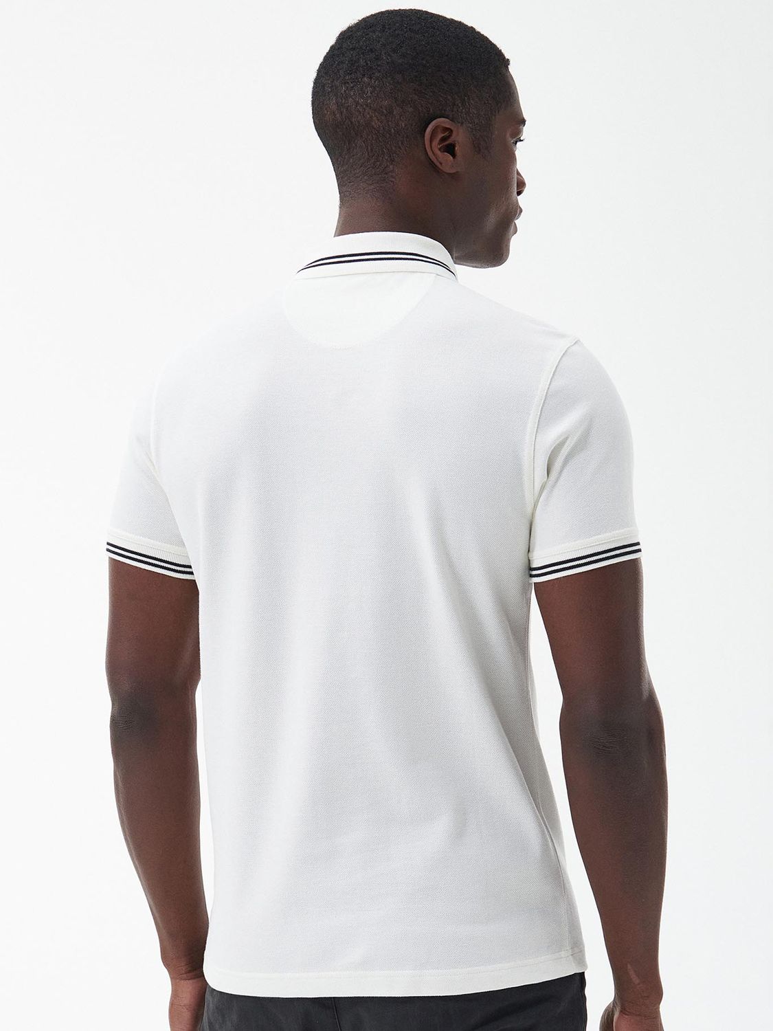Barbour International Essential Tipped Polo Shirt, Whisper White at ...