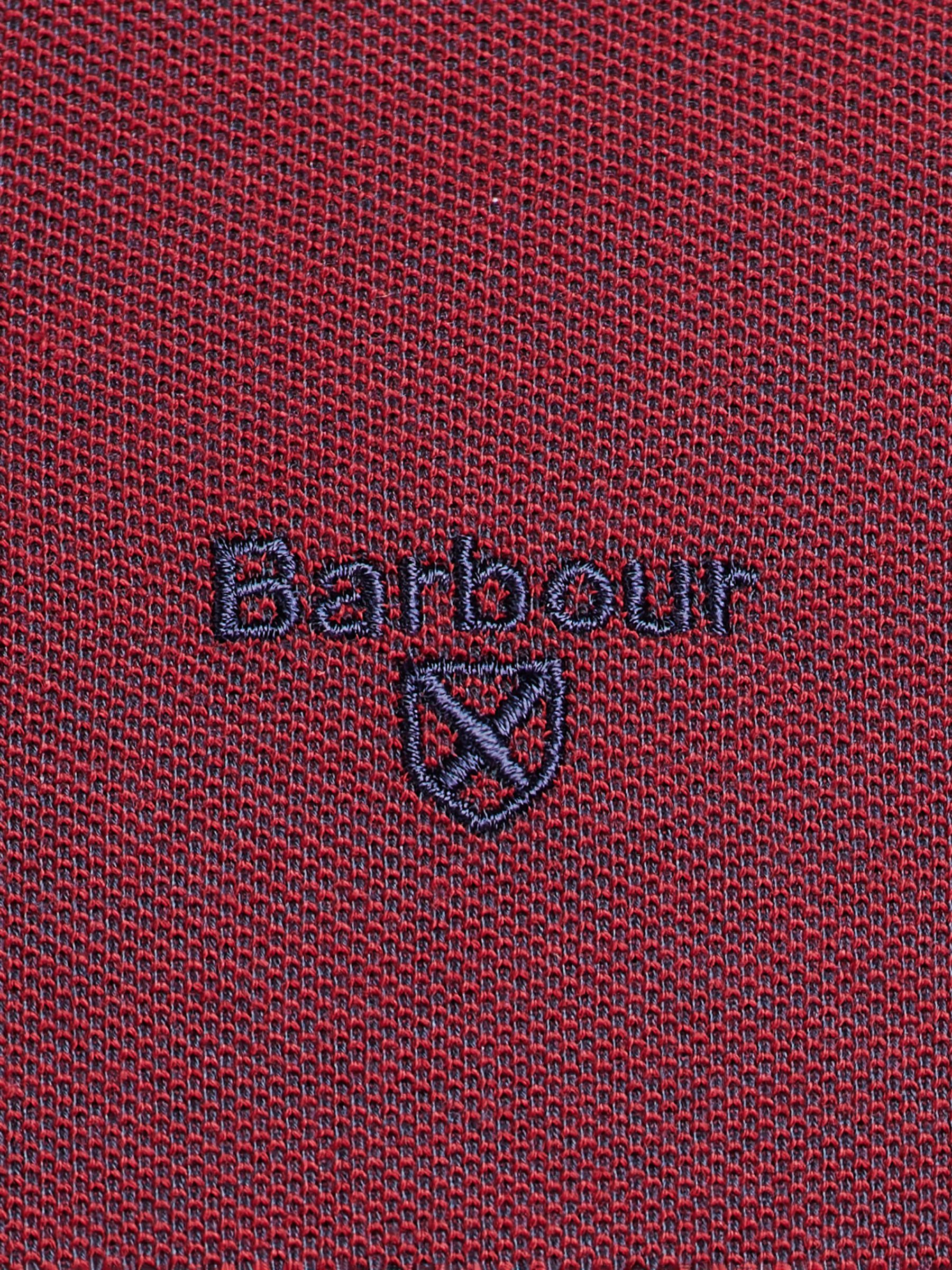 Barbour Pique Jersey Polo Shirt, Red, S