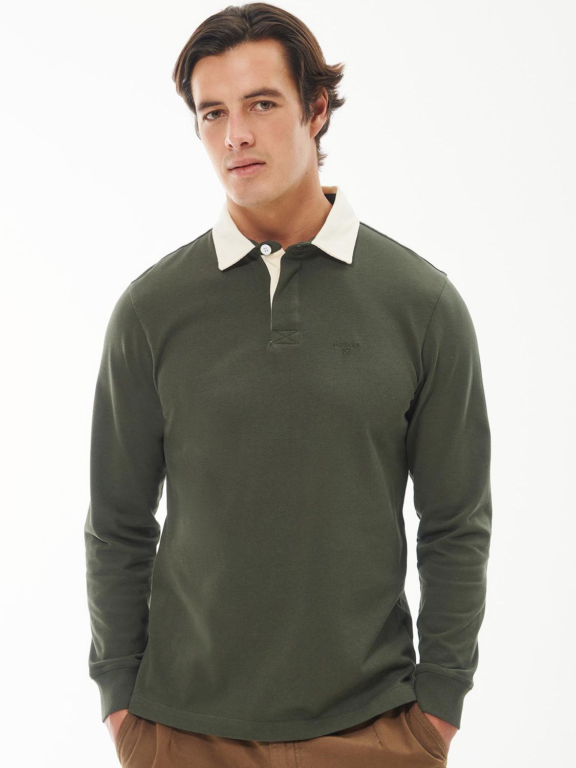 Barbour Howtown Rugby Shirt, Green, S