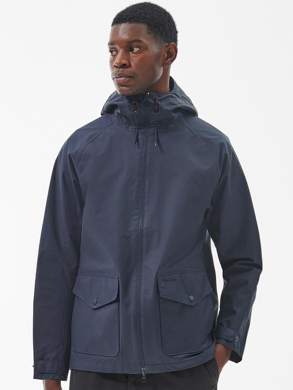 Barbour Whitstone Waterproof Jacket, Navy at John Lewis & Partners