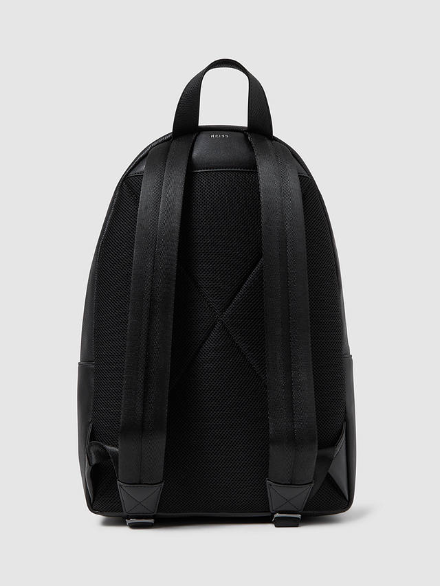 Reiss Drew Leather Backpack, Black