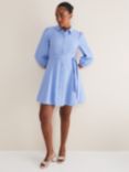 Phase Eight Lucie Linen Blend Shirt Dress, Pale Blue