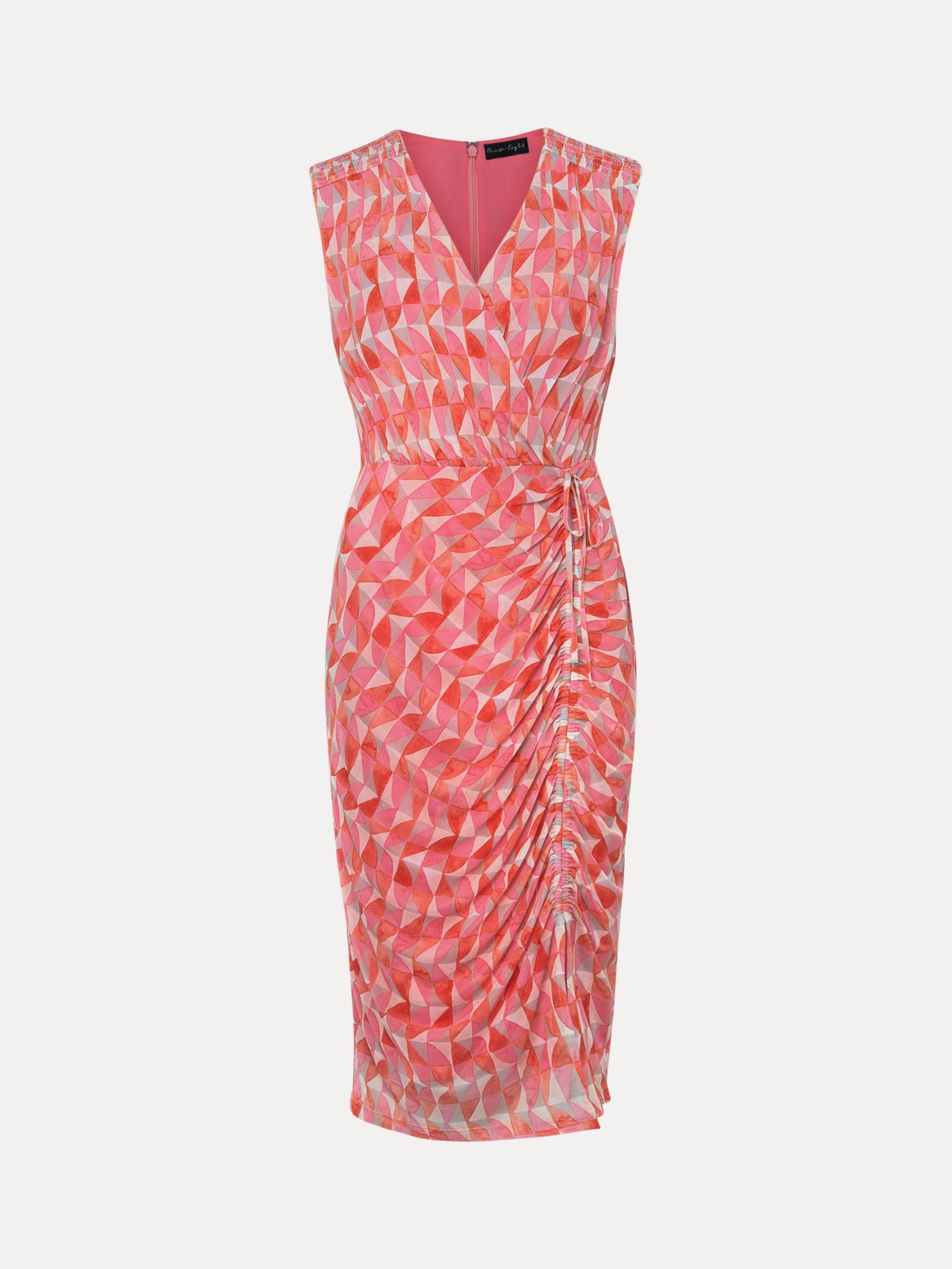 Buy Phase Eight Khy Geo Wrap Mini Dress, Pink Online at johnlewis.com