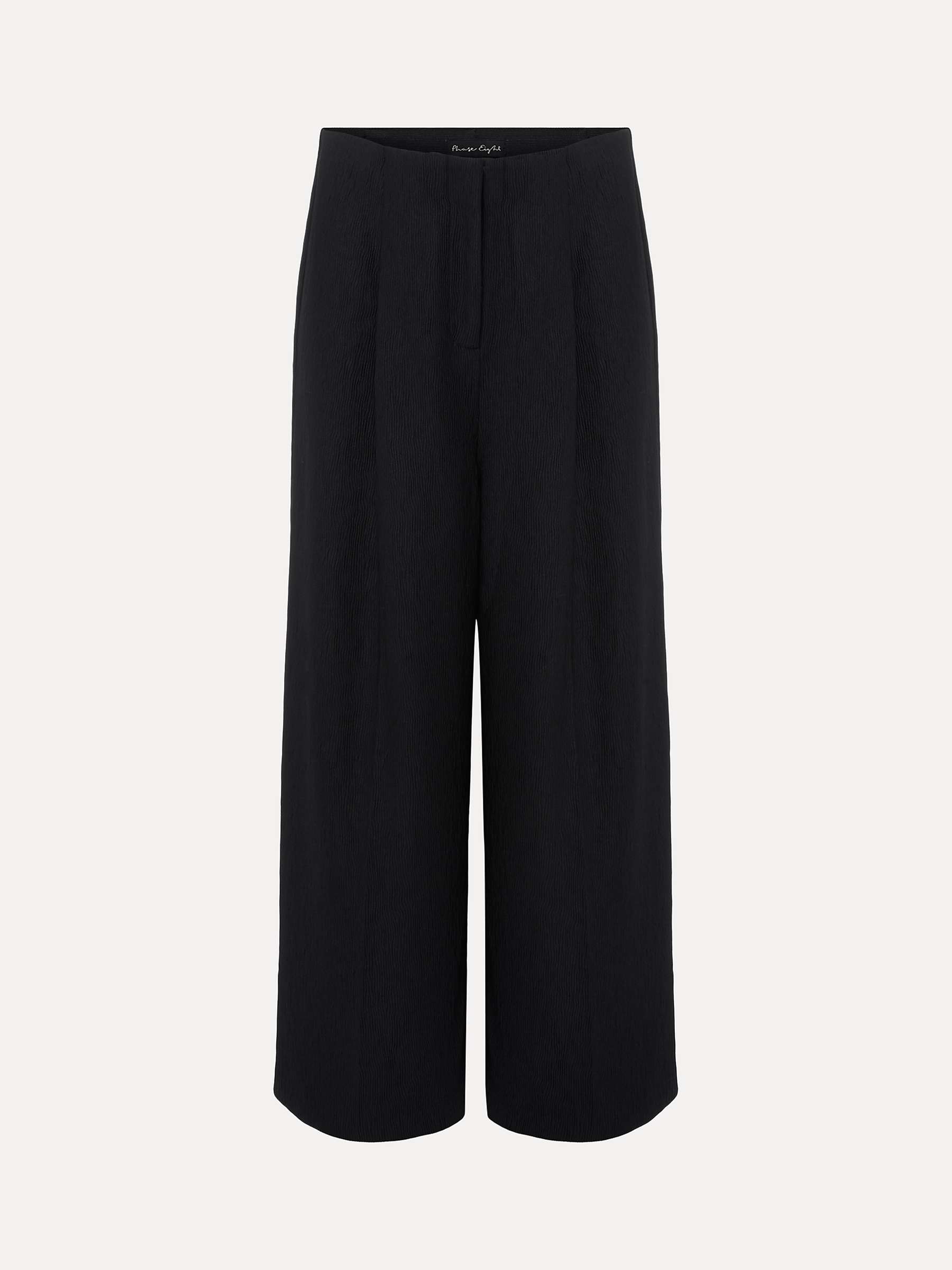 Phase Eight Audrea Plain Tailored Culottes, Black at John Lewis & Partners