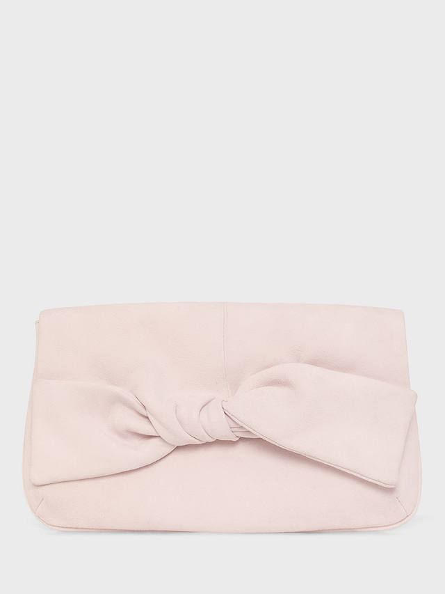 Hobbs Milly Bow Clutch Bag, Bright Pink, Pale Pink