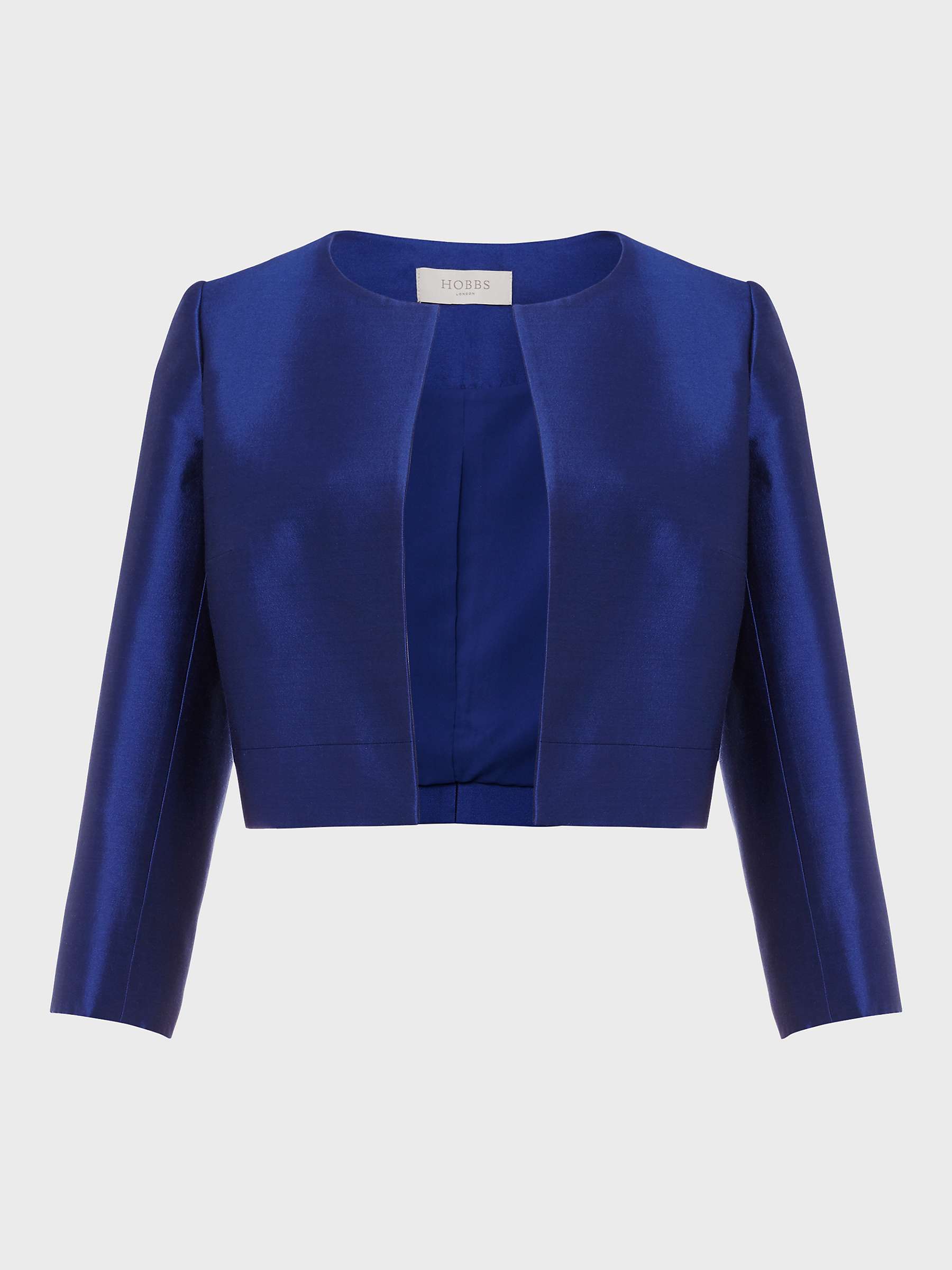 Buy Hobbs Christie Silk Blazer, Royal Blue Online at johnlewis.com