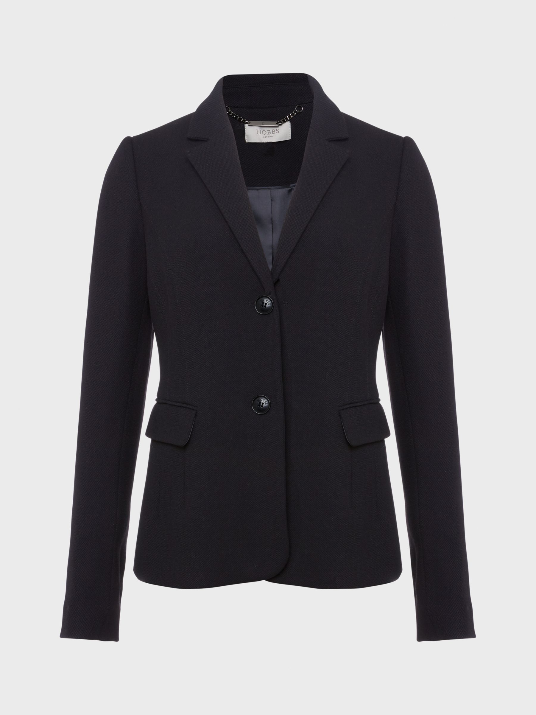 Hobbs Charley Contemporary Suit Jacket, Black at John Lewis & Partners