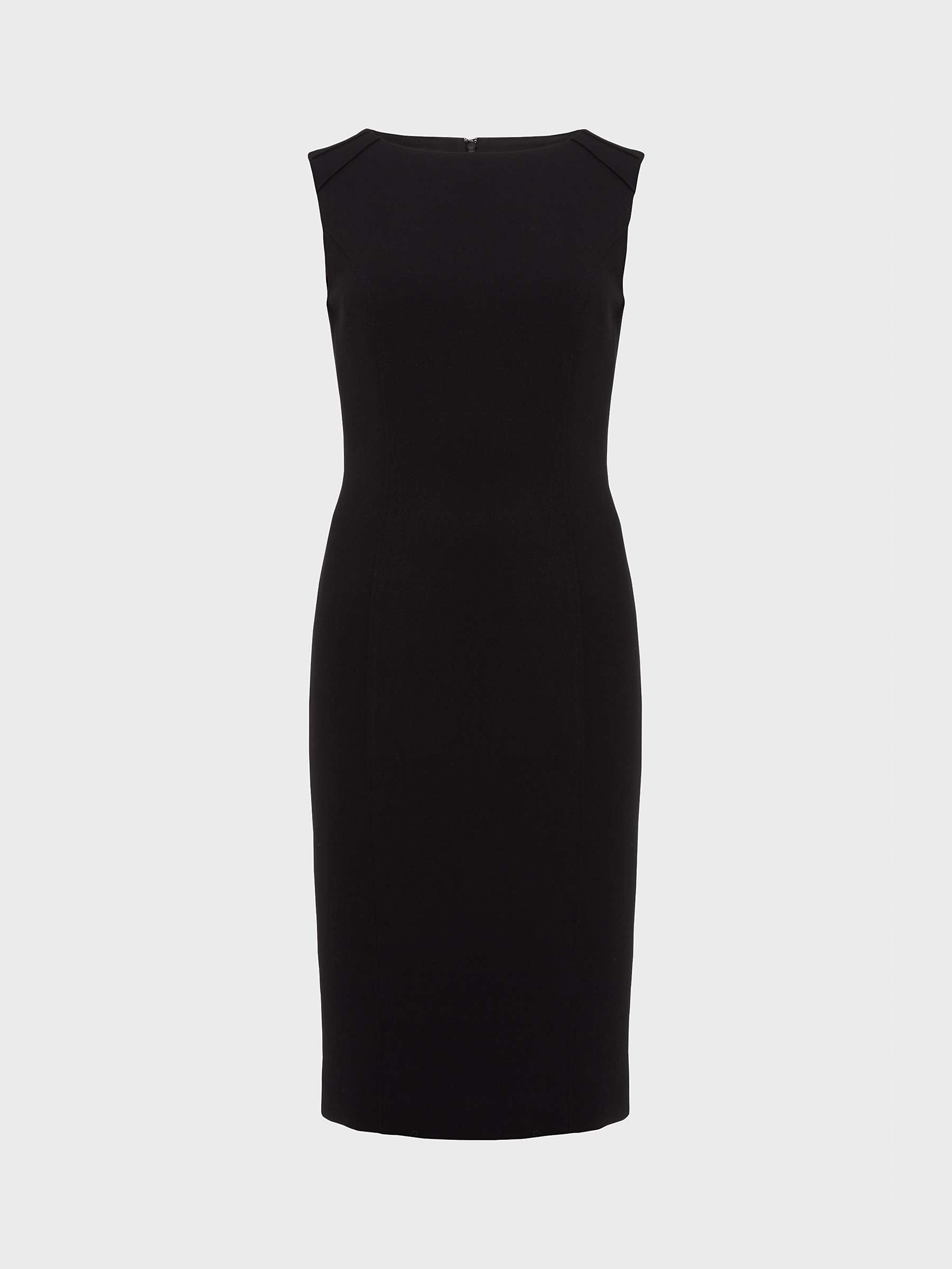 Hobbs Charley Fitted Dress, Black at John Lewis & Partners