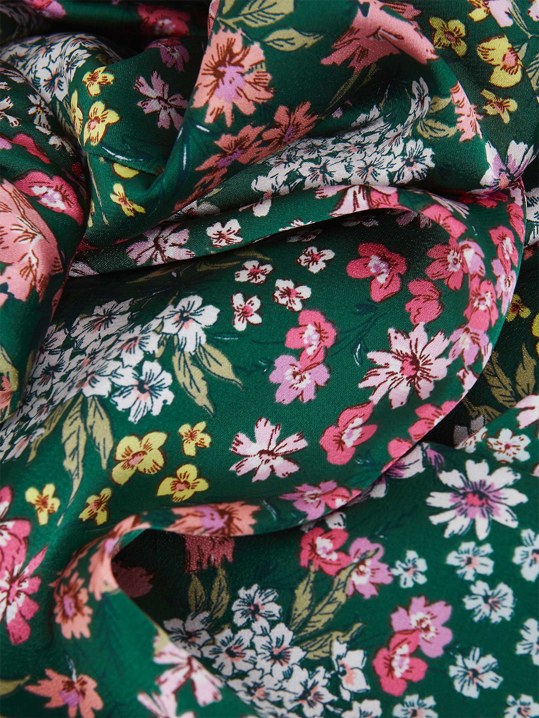 Buy Hobbs Christina Midi Floral Dress, Green/Multi Online at johnlewis.com