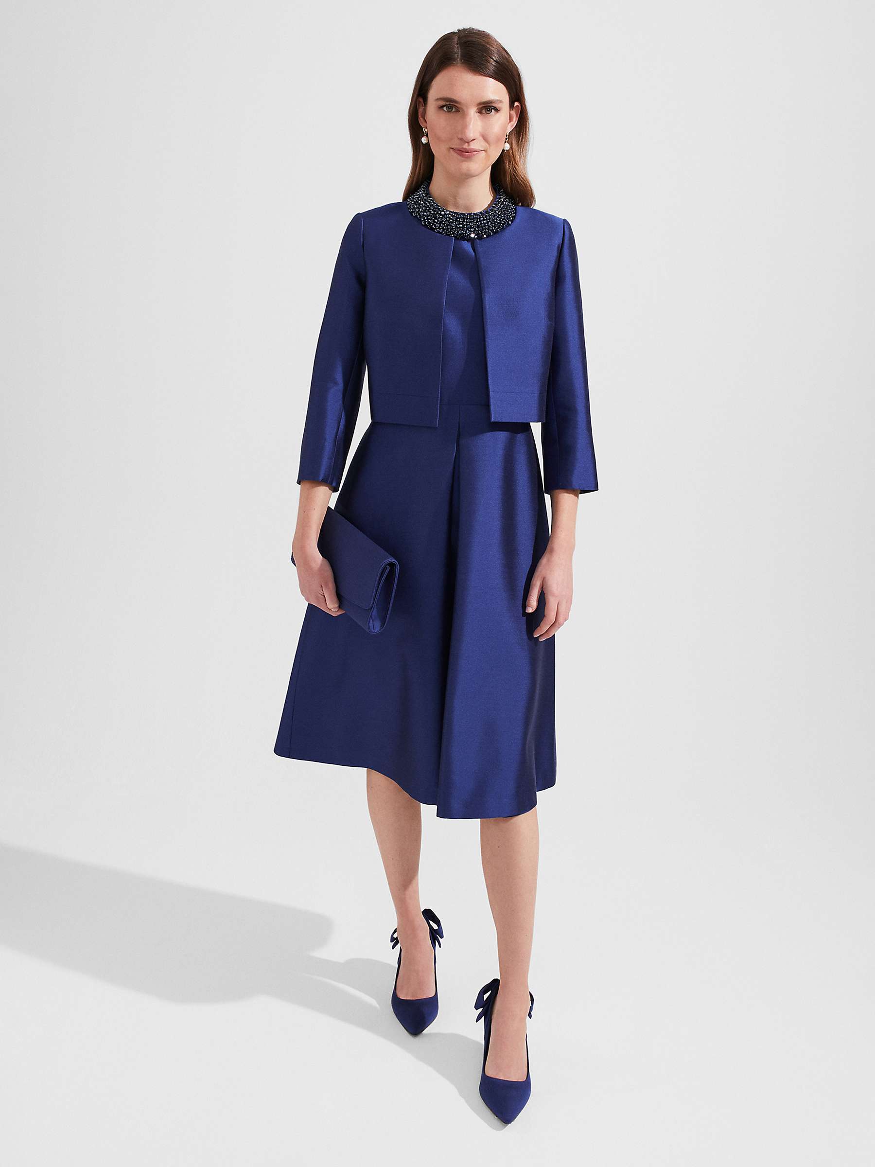 Buy Hobbs Christie Midi Dress, Royal Blue Online at johnlewis.com