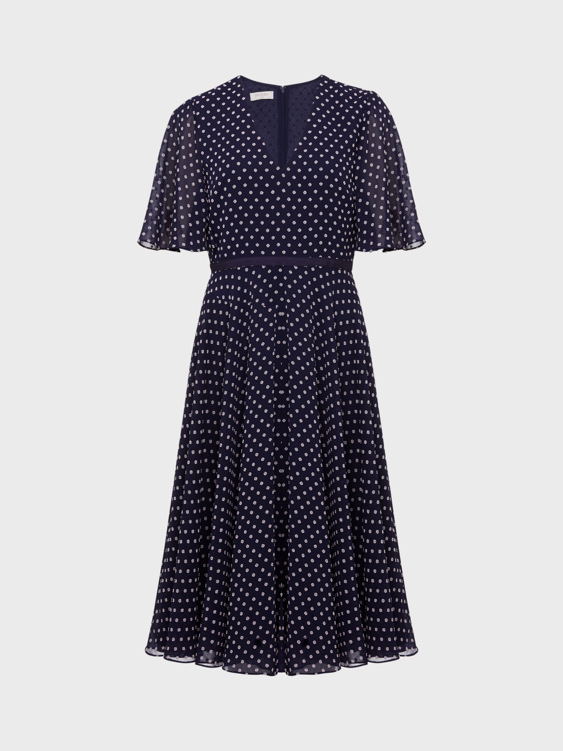 Buy Hobbs Celia Midi Dress, Navy/Multi Online at johnlewis.com