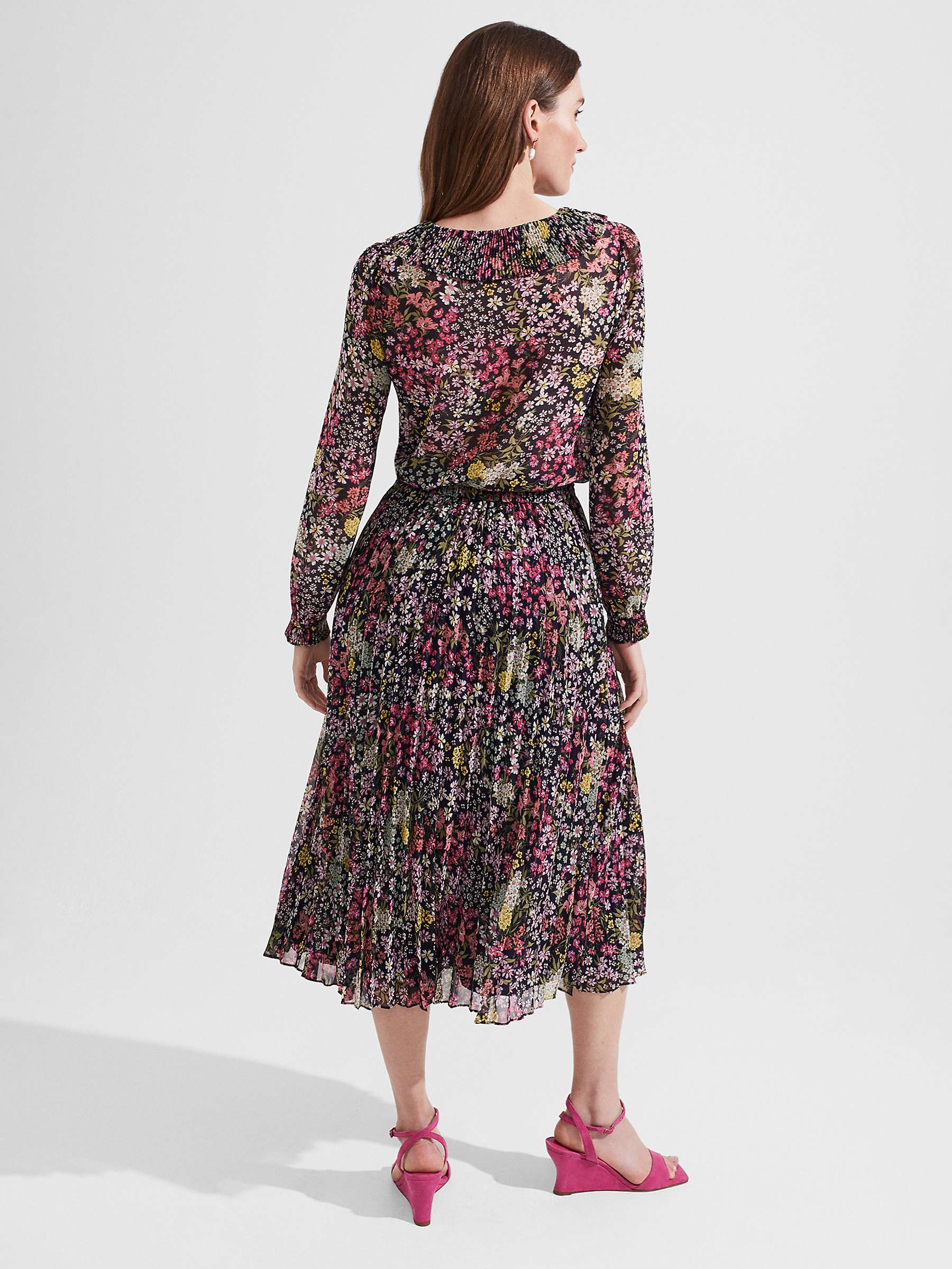 Buy Hobbs Losie Floral Print Midi Skirt, Multi Online at johnlewis.com
