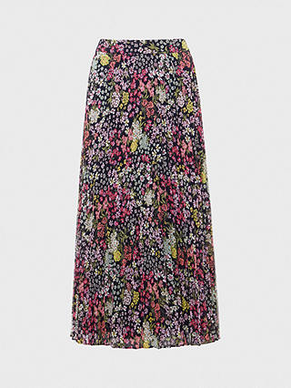 Hobbs Losie Floral Print Midi Skirt, Multi