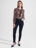 Hobbs Michelle Floral Print Top, Multi, Multi