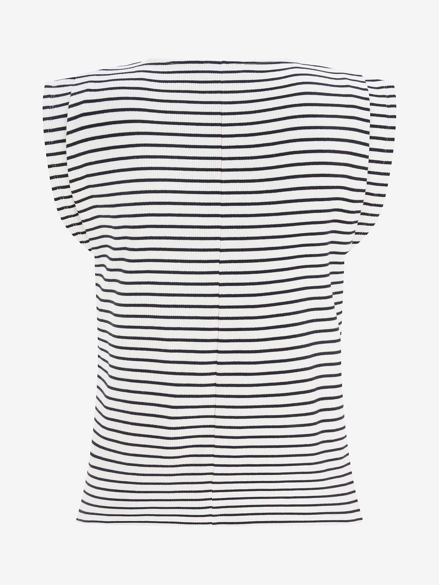 Buy Mint Velvet Extended Shoulder Stripe T-Shirt, Multi Online at johnlewis.com