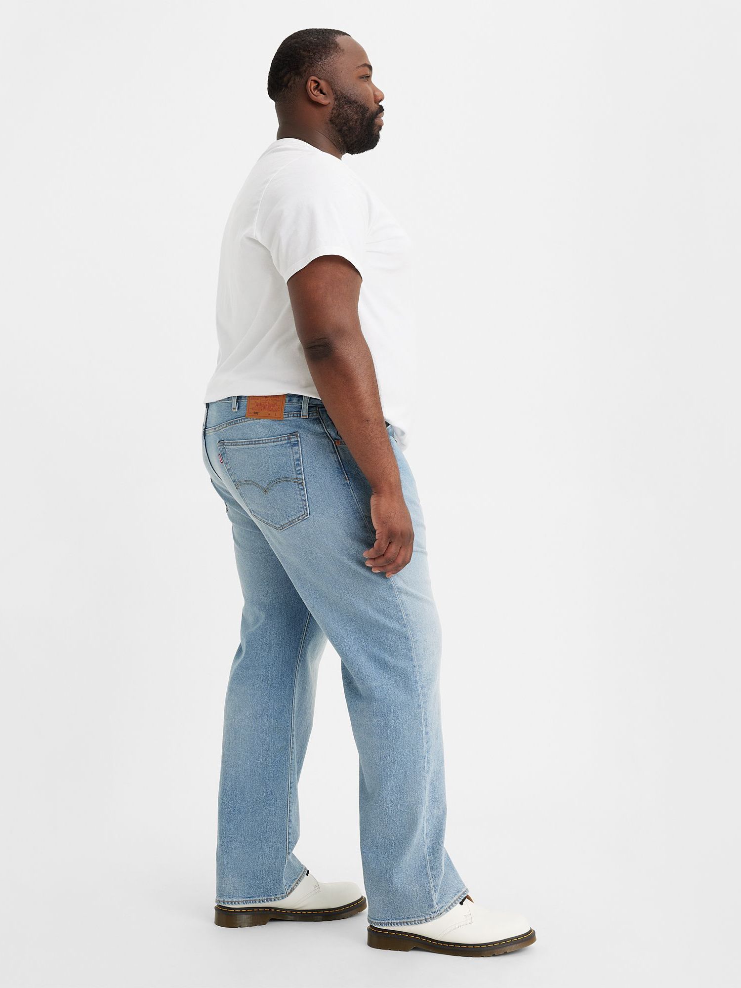 Levi's Big & Tall 501 Original Straight Jeans, Denim Blue at John Lewis ...