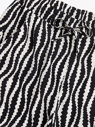 Whistles Kids' Optical Rope Tinka Trousers, Black/White