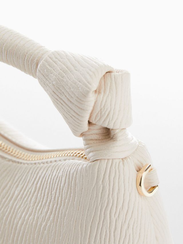 Textured knot 2024 handle crossbody bag