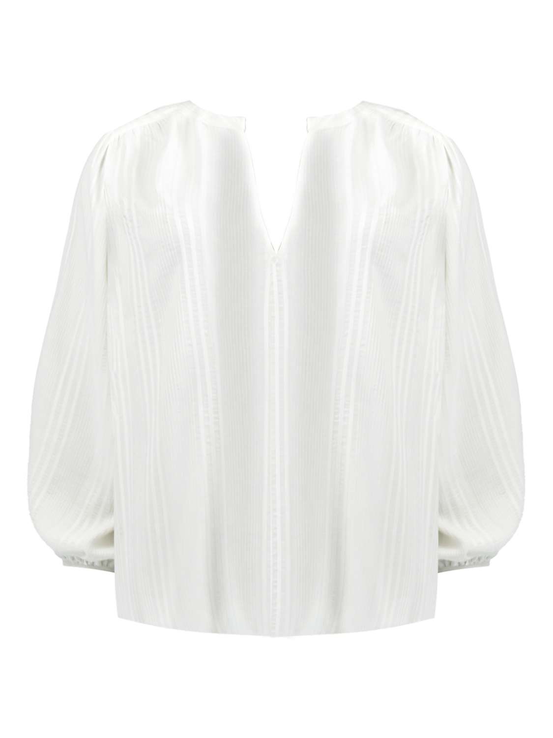 Buy Ro&Zo Textured Balloon Sleeve Top, White Online at johnlewis.com