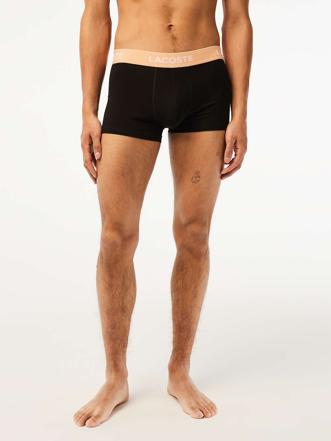 Buy Lacoste Contrast Waistband Trunks, Pack of 5, Black/Multi Online at johnlewis.com