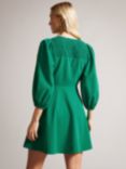 Ted Baker Jozelyn Tie Front Mini Dress, Green