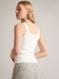 Ted Baker Hanniea Ottoman Detailed Knit Top, White